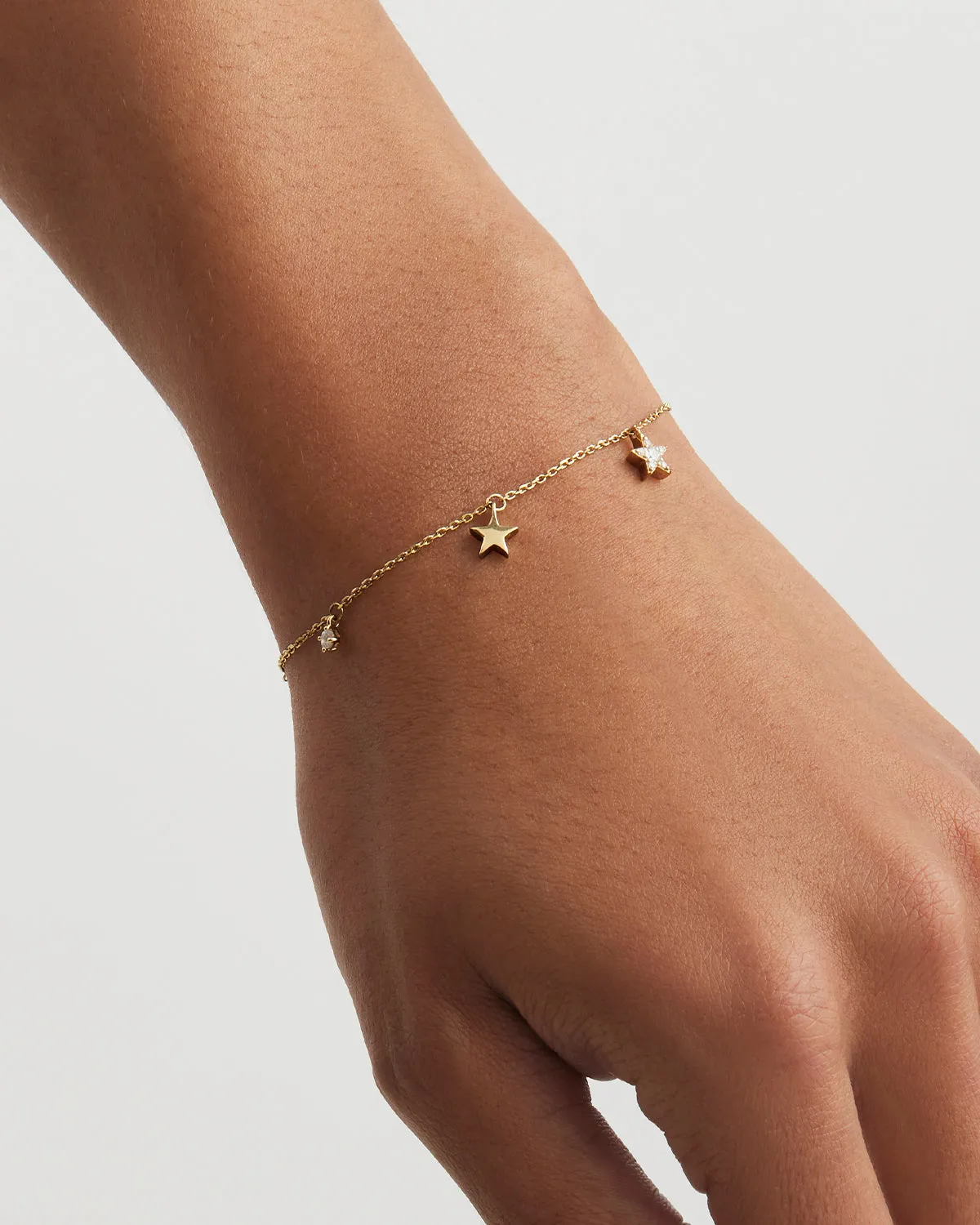 9k Solid Gold Stargazer Lab-Grown Diamond Bracelet Bycharlotte