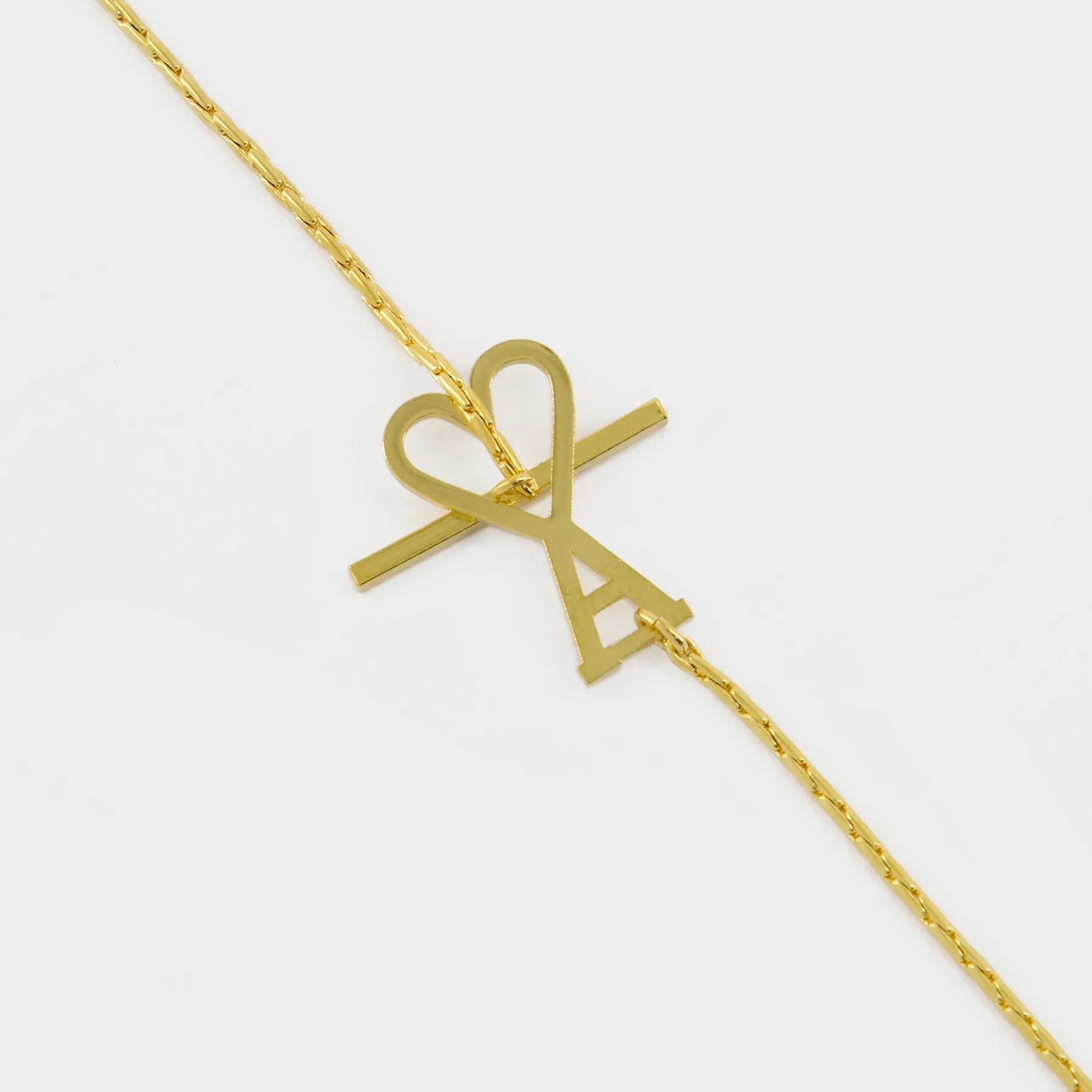 Adc 2 In 1 Chain Necklace - AMI Paris - Metal - Gold