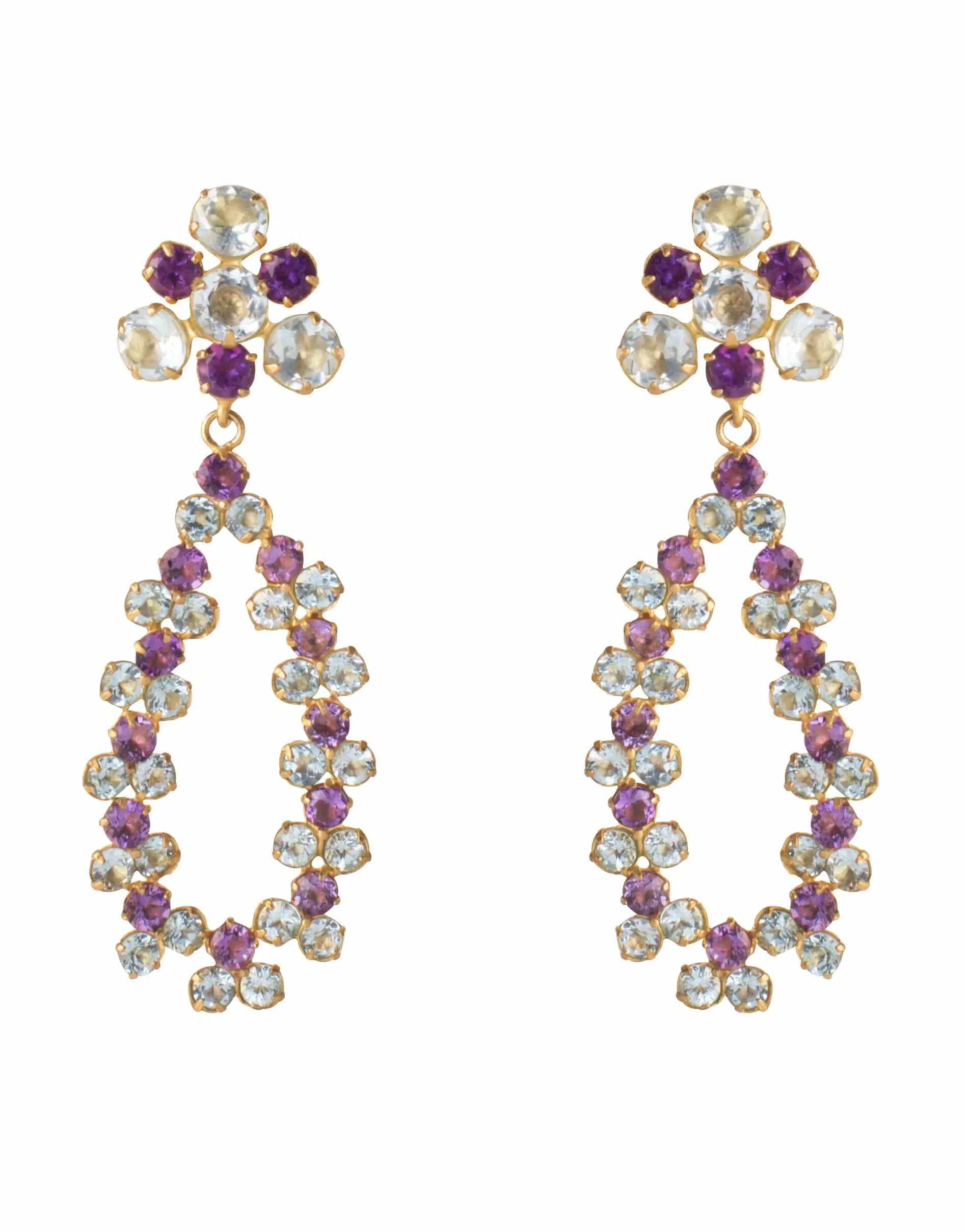 Amethyst & Quartz Earrings