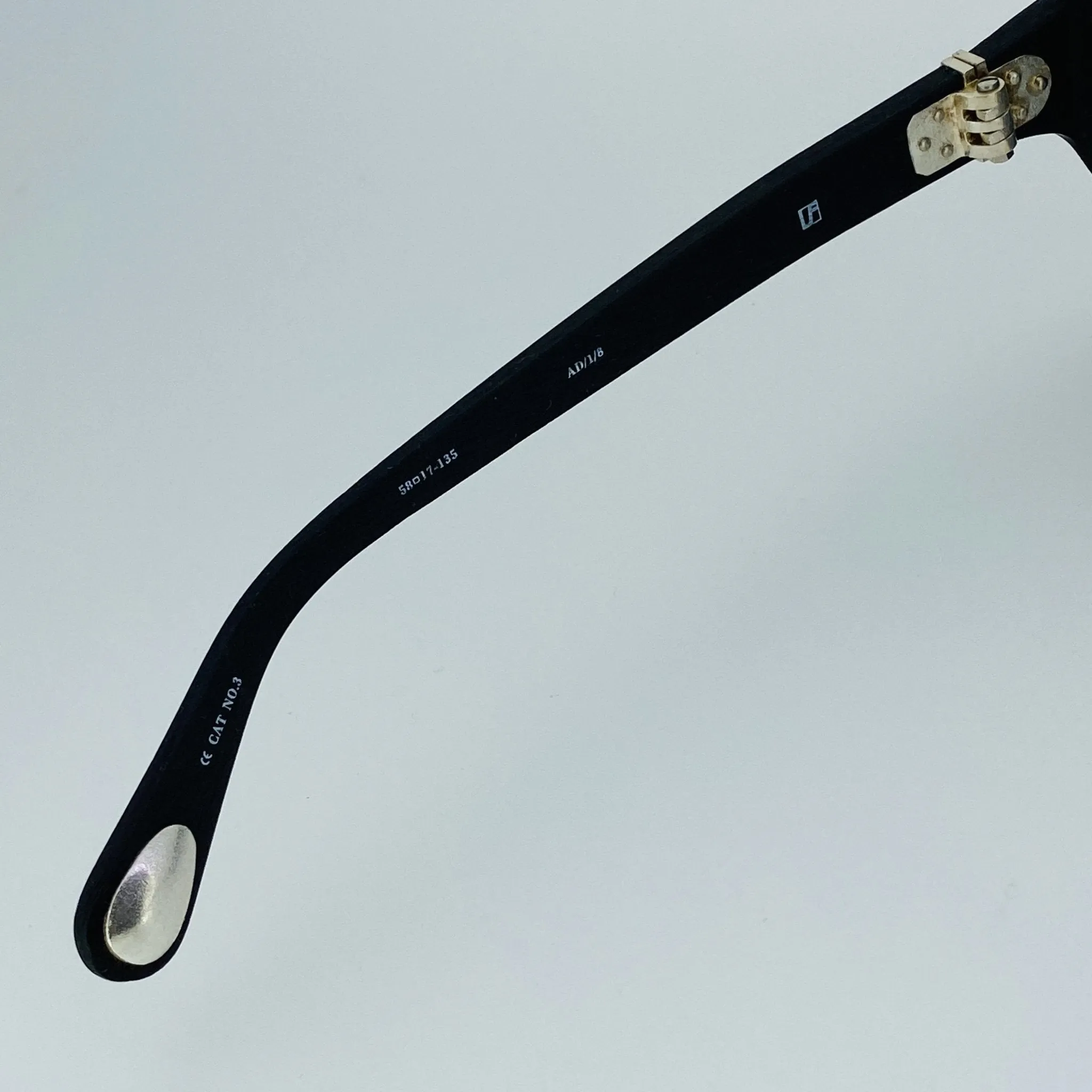Ann Demeulemeester Men's Sunglasses Flat Top Black and Grey Mirror AD1C8SUN