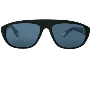 Ann Demeulemeester Men's Sunglasses Flat Top Black and Grey Mirror AD1C8SUN