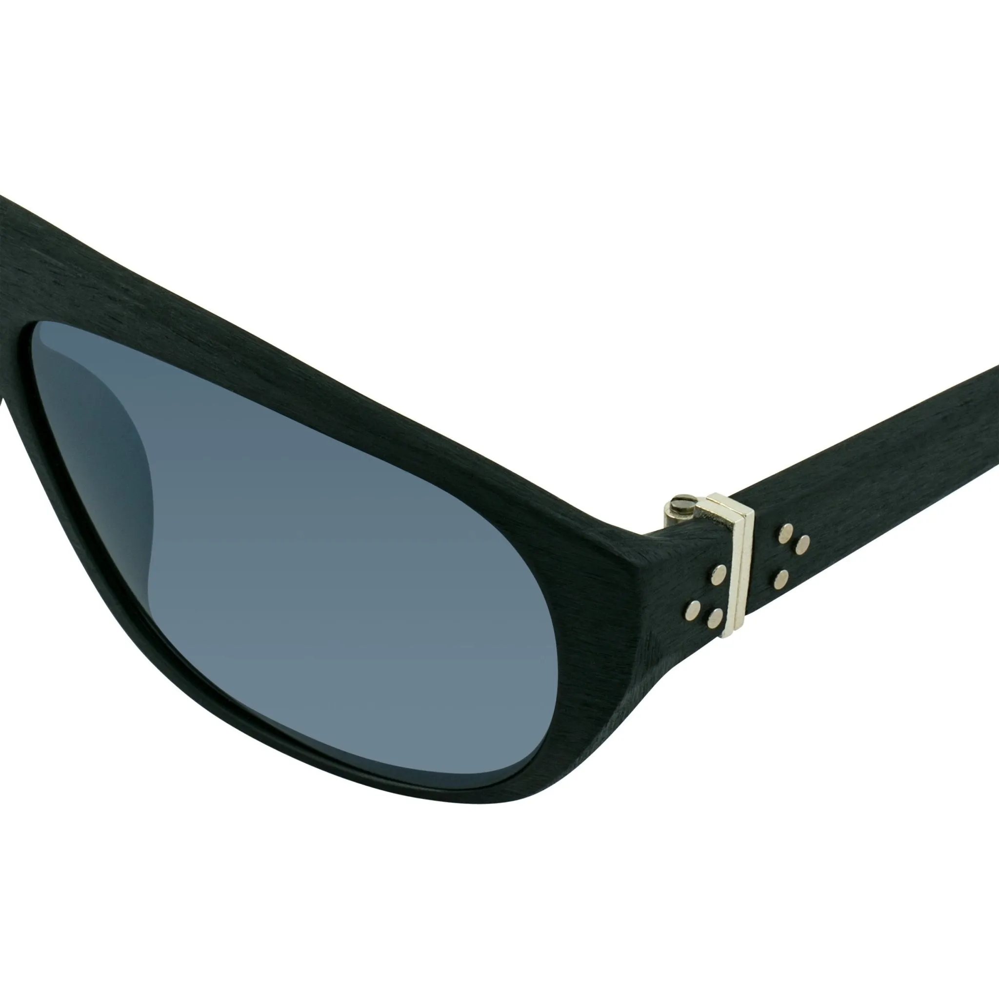 Ann Demeulemeester Men's Sunglasses Flat Top Black and Grey Mirror AD1C8SUN