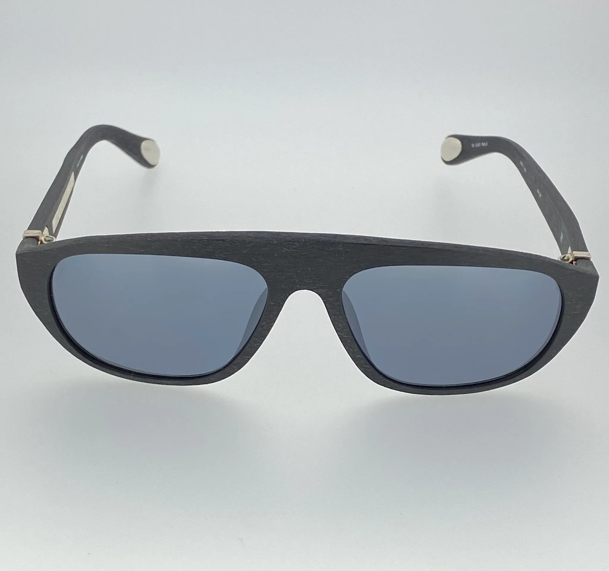 Ann Demeulemeester Men's Sunglasses Flat Top Black and Grey Mirror AD1C8SUN
