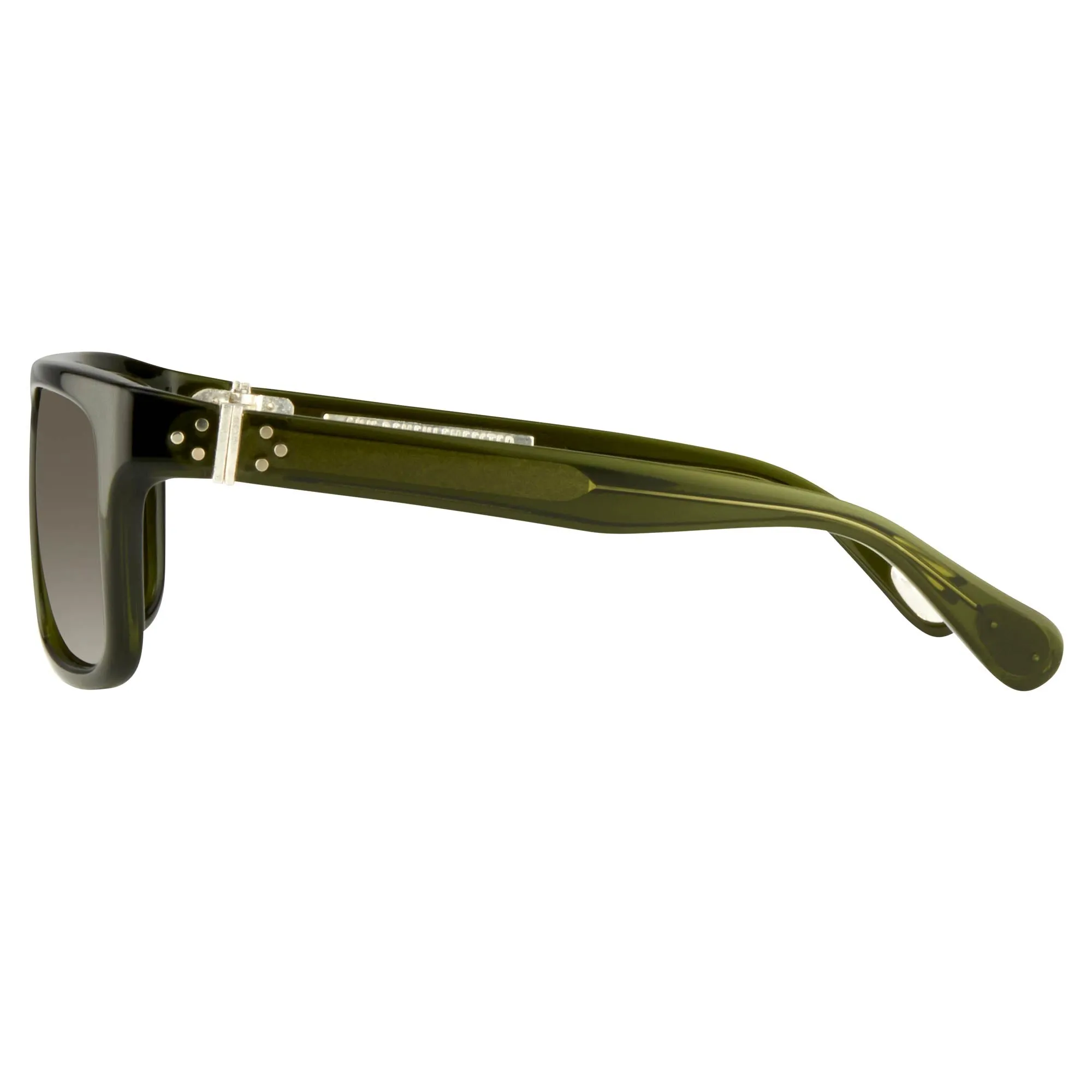 Ann Demeulemeester Men's Sunglasses Flat Top Green AD2C7SUN