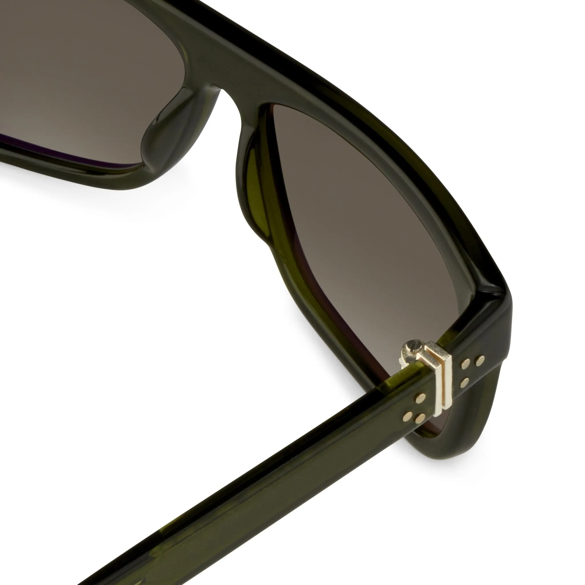 Ann Demeulemeester Men's Sunglasses Flat Top Green AD2C7SUN