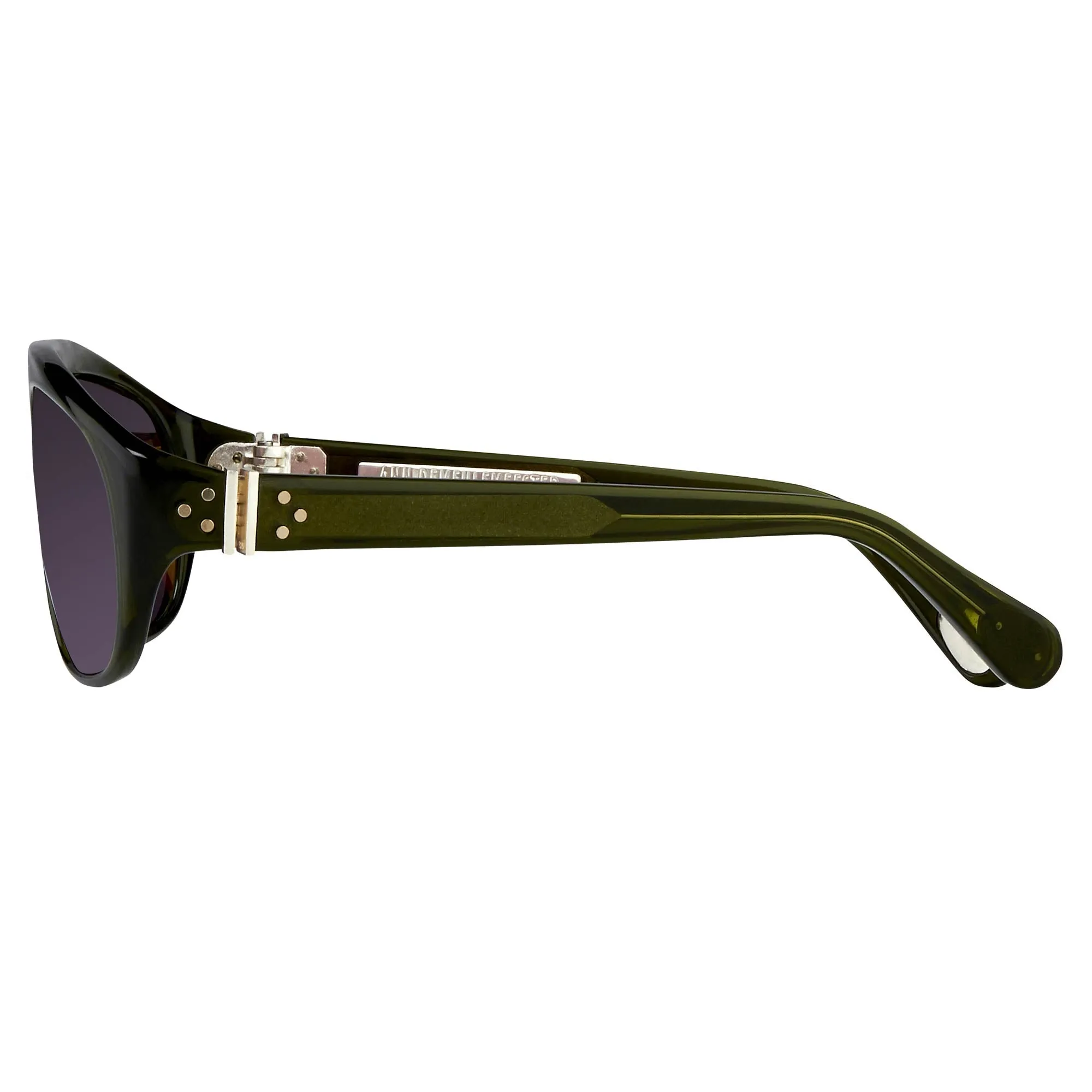 Ann Demeulemeester Men's Sunglasses Flat Top Green and Purple AD1C7SUN