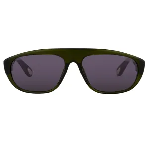 Ann Demeulemeester Men's Sunglasses Flat Top Green and Purple AD1C7SUN