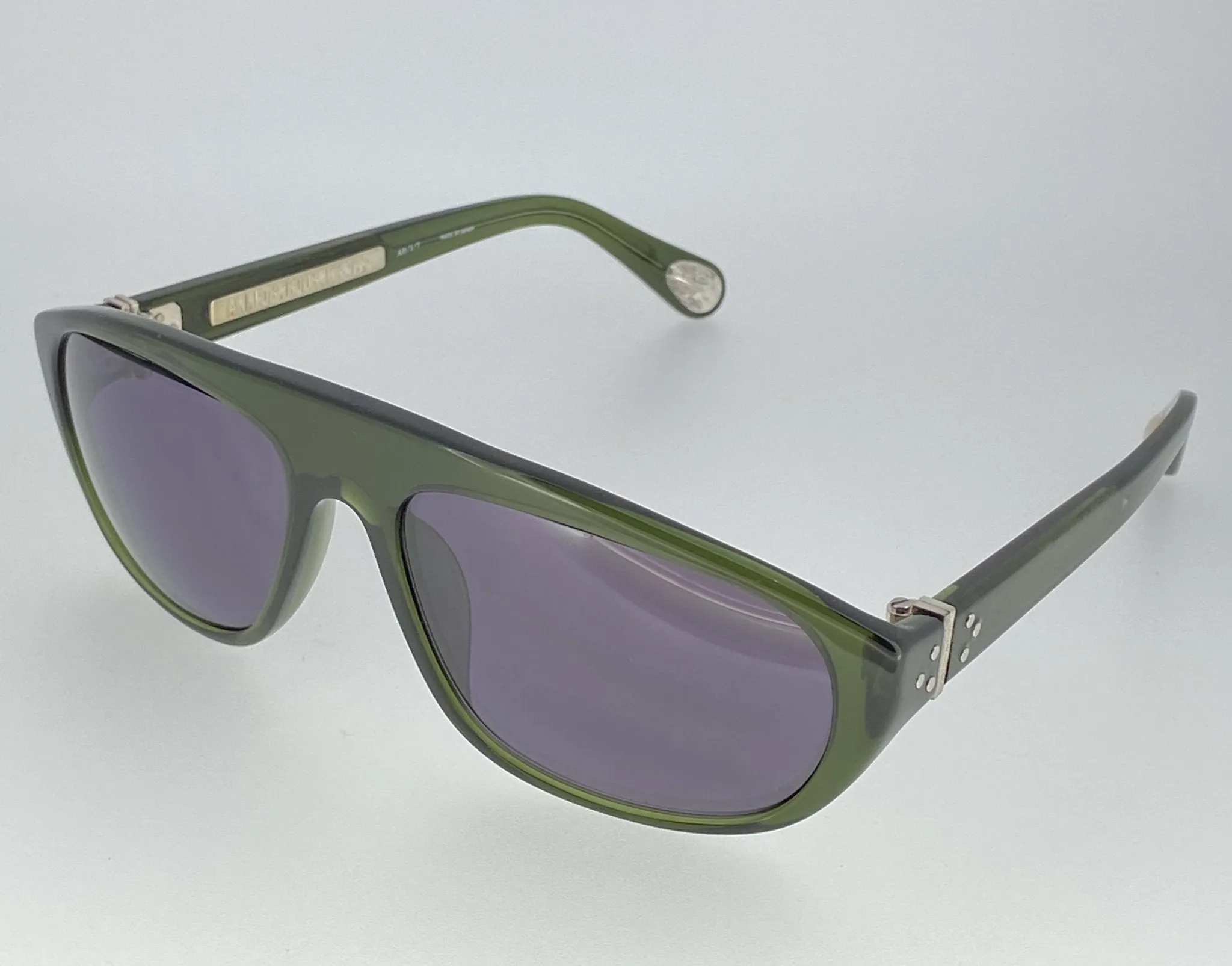 Ann Demeulemeester Men's Sunglasses Flat Top Green and Purple AD1C7SUN