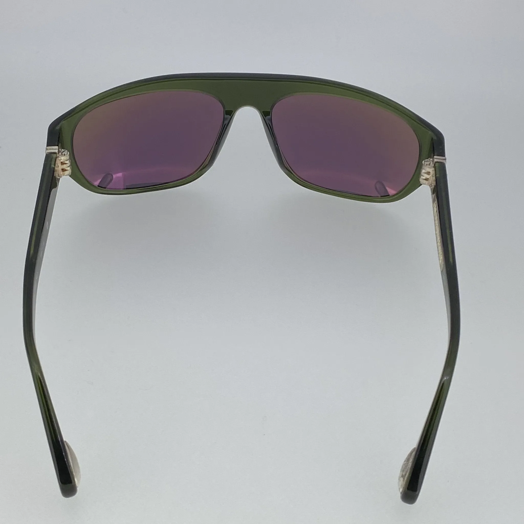 Ann Demeulemeester Men's Sunglasses Flat Top Green and Purple AD1C7SUN