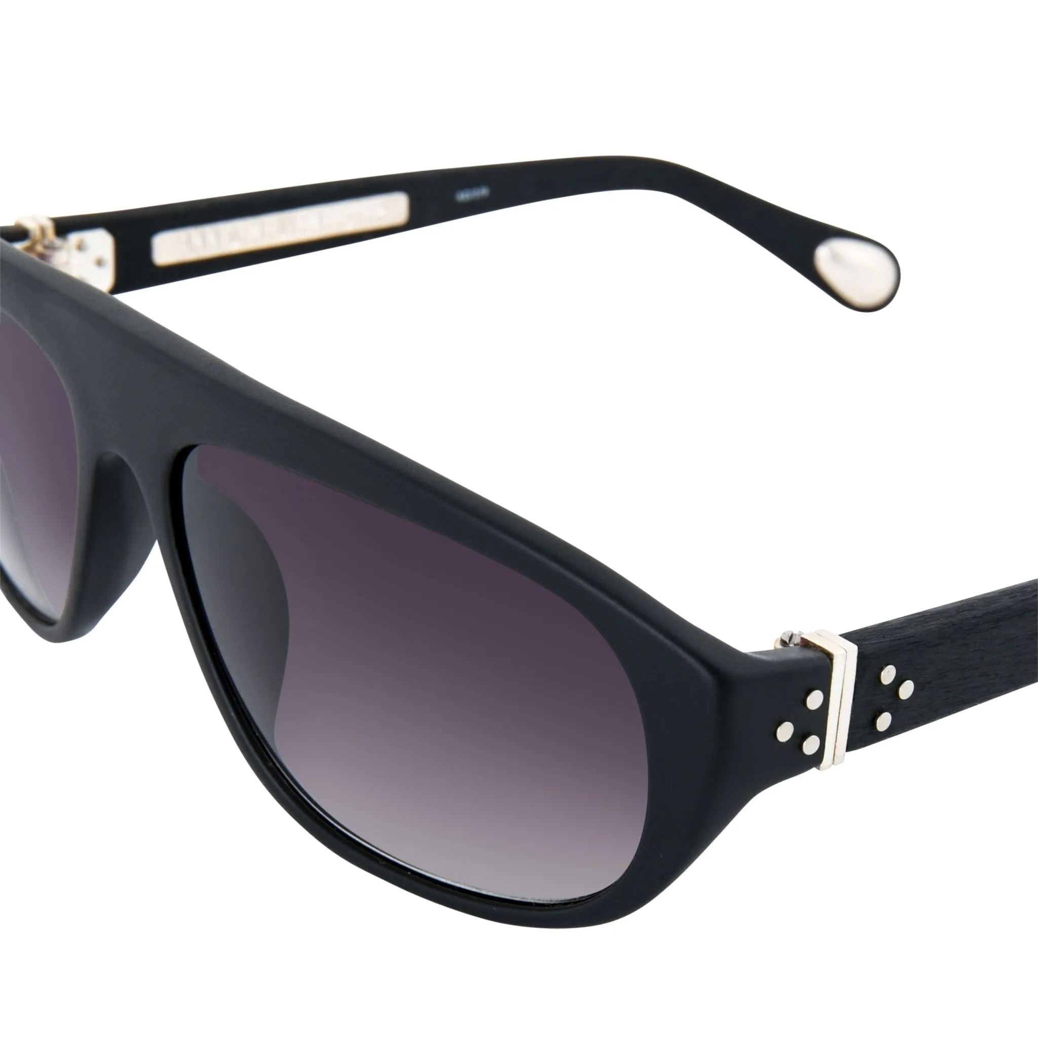 Ann Demeulemeester Men's Sunglasses Flat Top Matte Black and Grey AD1C9SUN