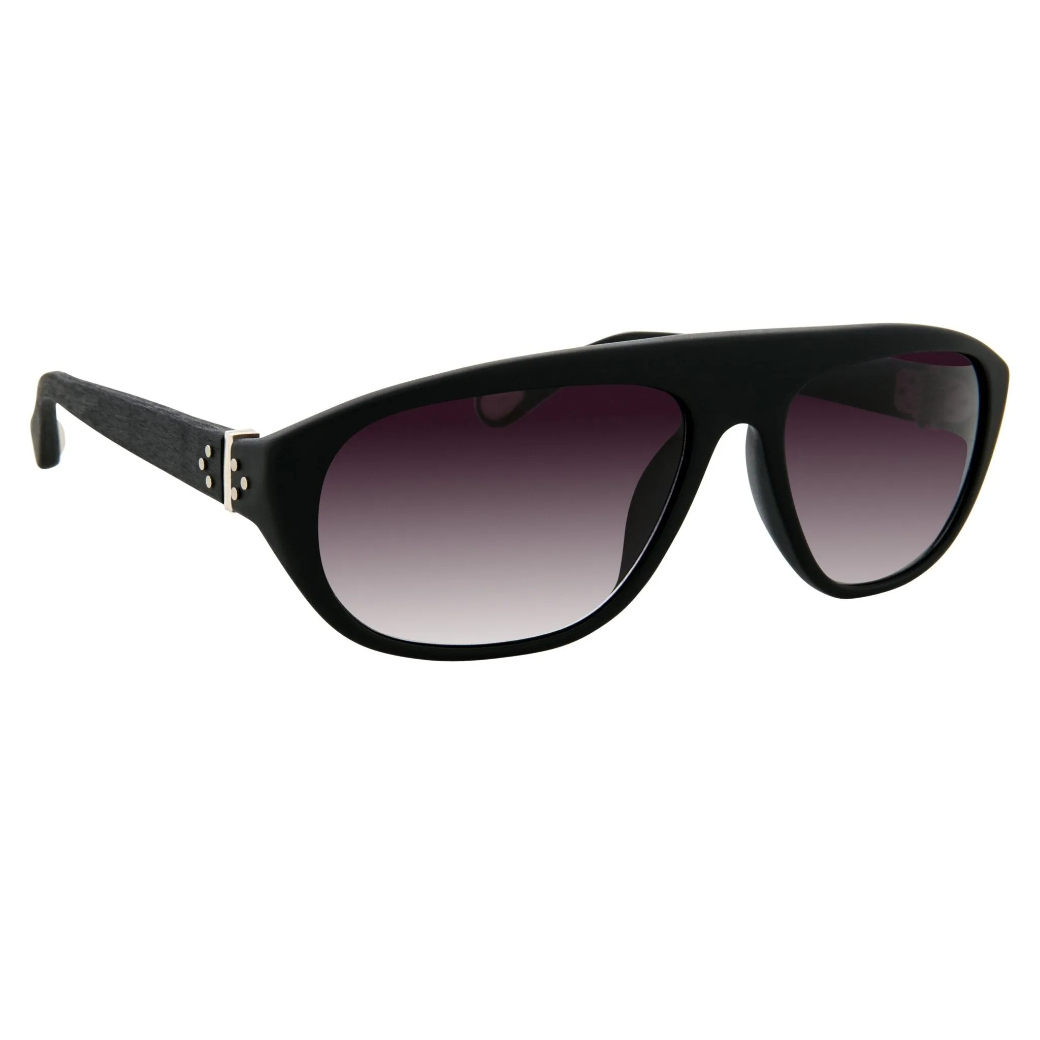 Ann Demeulemeester Men's Sunglasses Flat Top Matte Black and Grey AD1C9SUN