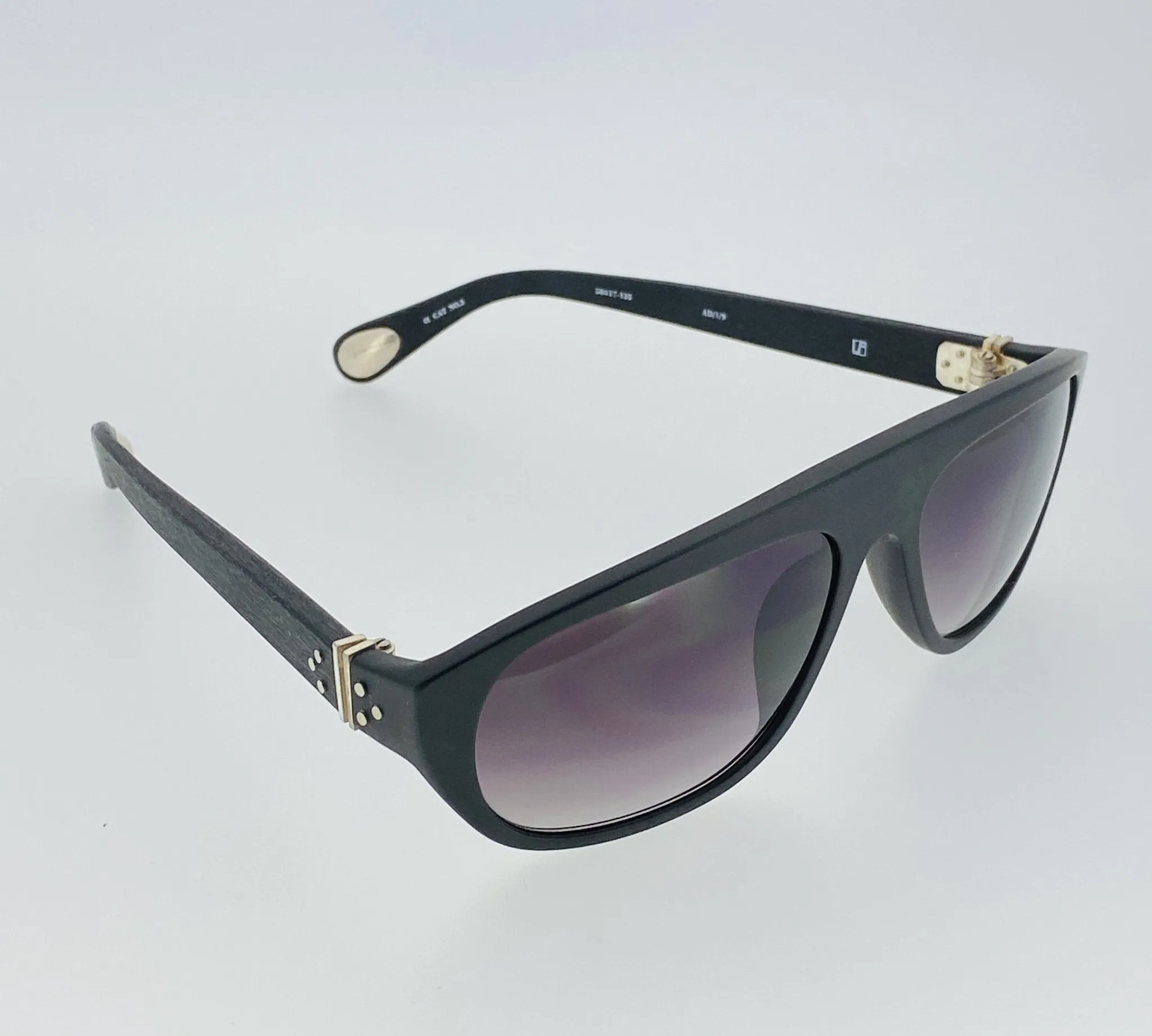 Ann Demeulemeester Men's Sunglasses Flat Top Matte Black and Grey AD1C9SUN