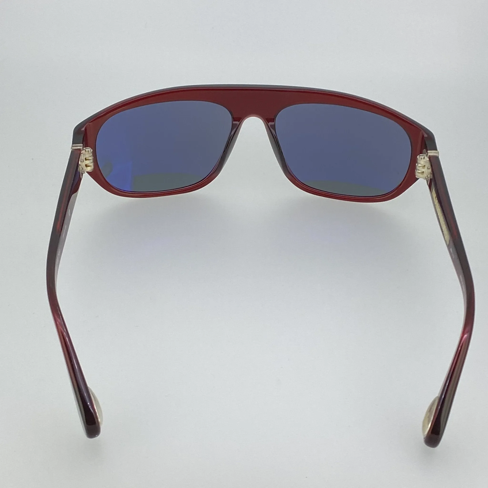 Ann Demeulemeester Men's Sunglasses Flat Top Red and Blue AD1C3SUN