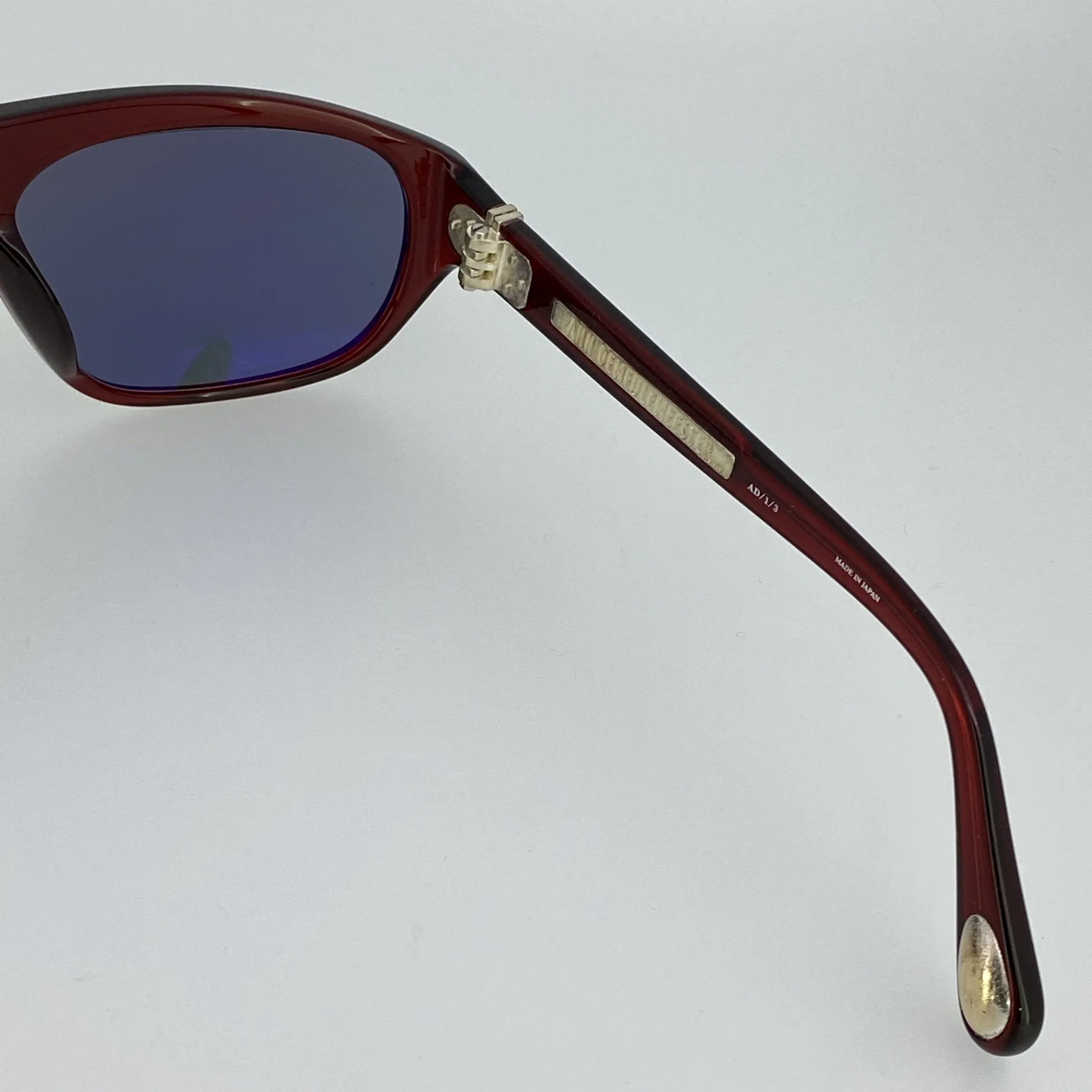 Ann Demeulemeester Men's Sunglasses Flat Top Red and Blue AD1C3SUN