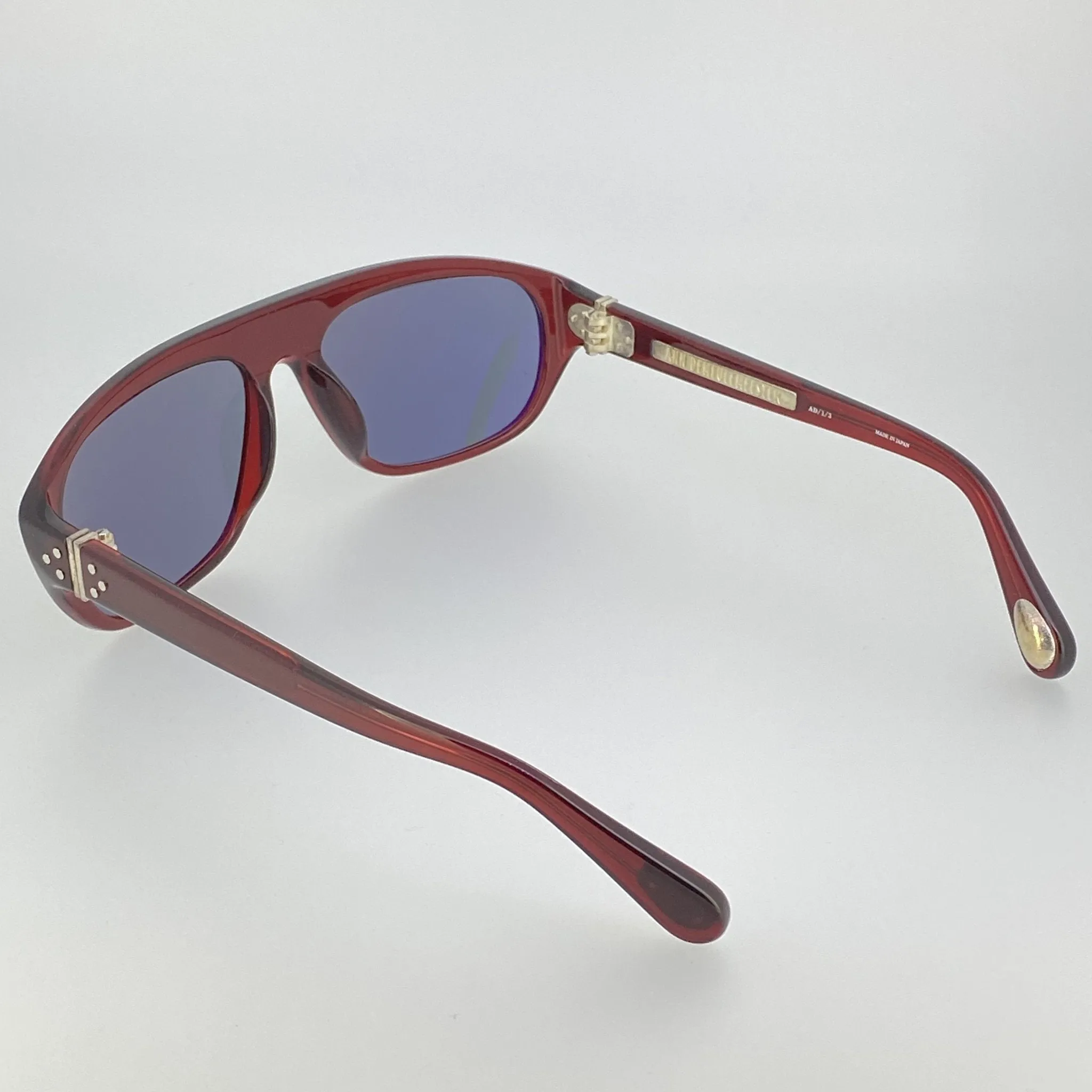 Ann Demeulemeester Men's Sunglasses Flat Top Red and Blue AD1C3SUN