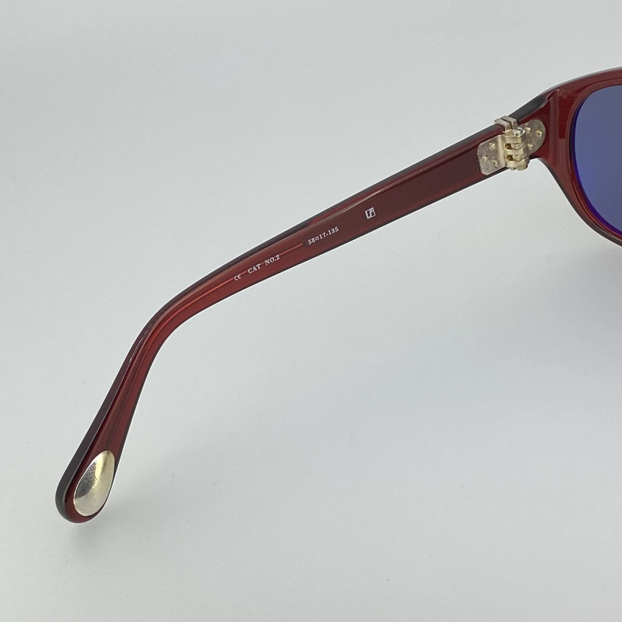 Ann Demeulemeester Men's Sunglasses Flat Top Red and Blue AD1C3SUN