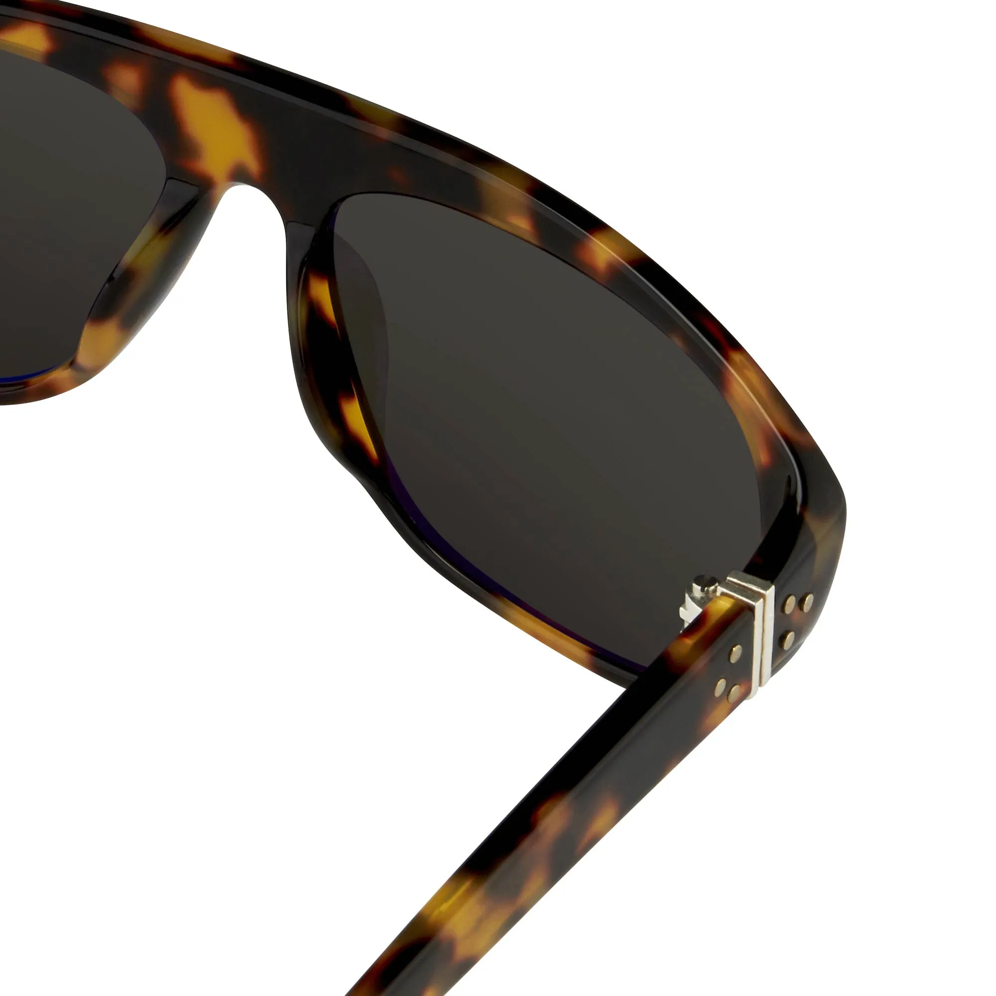 Ann Demeulemeester Men's Sunglasses Flat Top Tortoise Shell and Grey AD1C2SUN