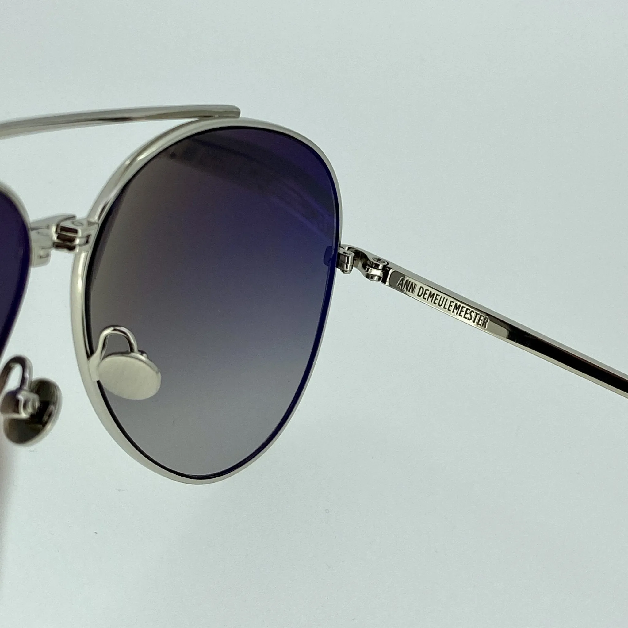 Ann Demeulemeester Men's Sunglasses White Gold and Grey AD14C1SUN