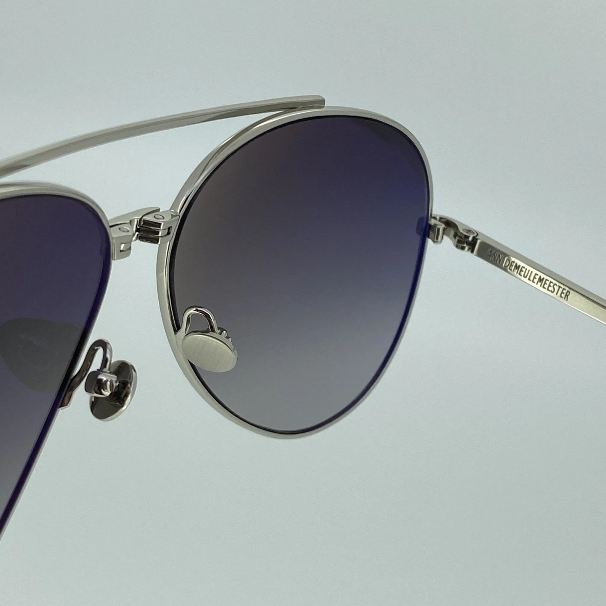 Ann Demeulemeester Men's Sunglasses White Gold and Grey AD14C1SUN