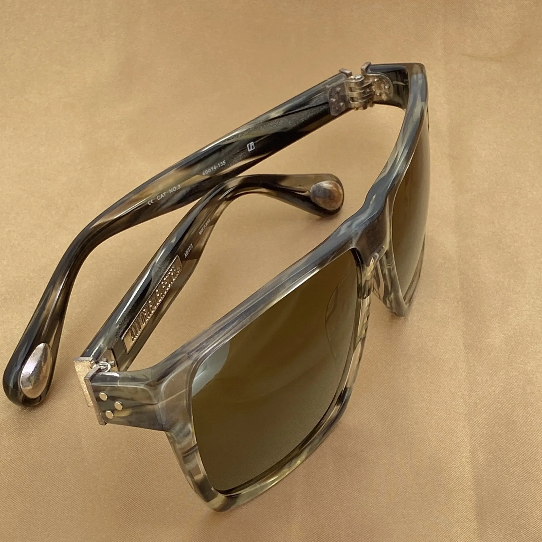 Ann Demeulemeester Sunglasses Angular Brown and Green