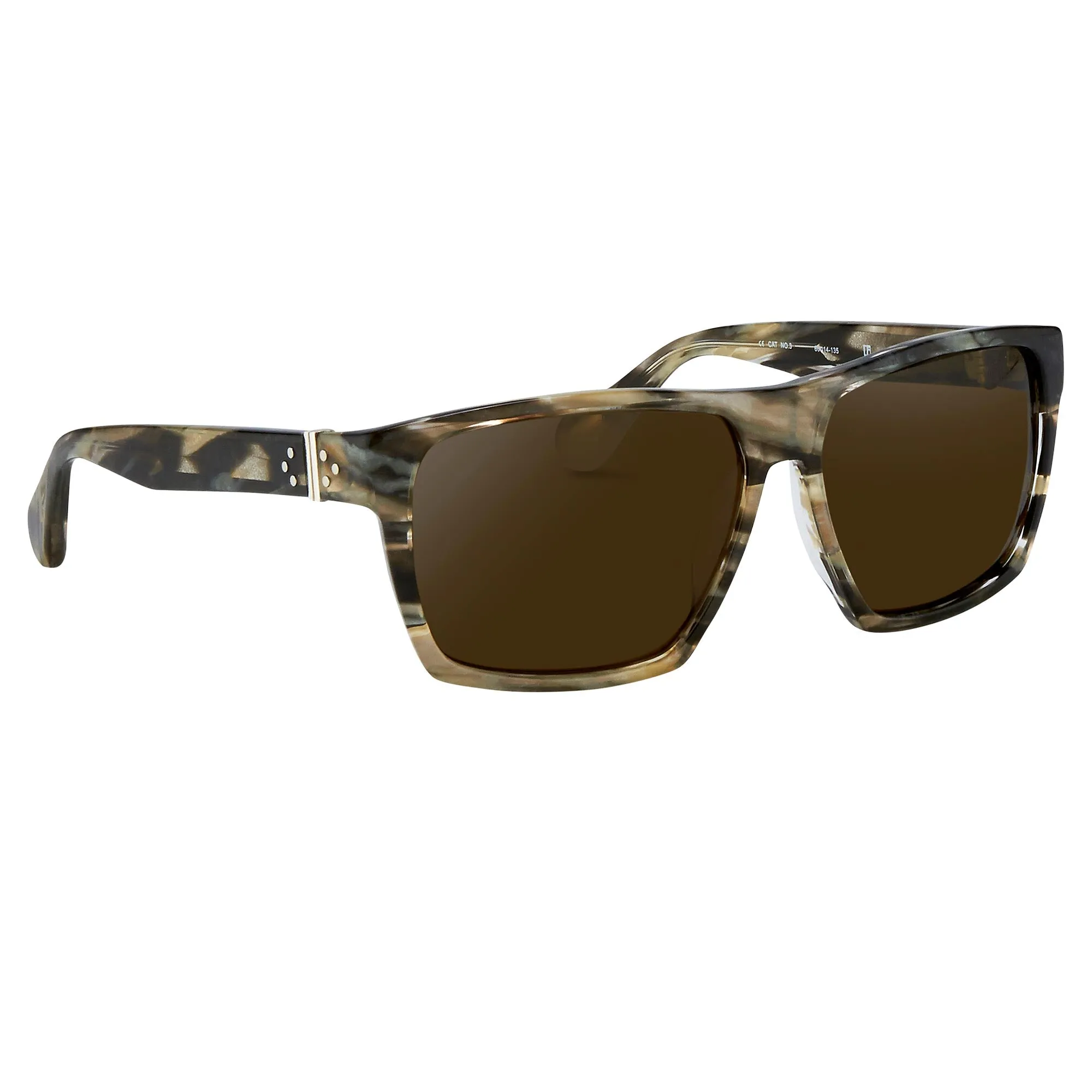 Ann Demeulemeester Sunglasses Angular Brown and Green