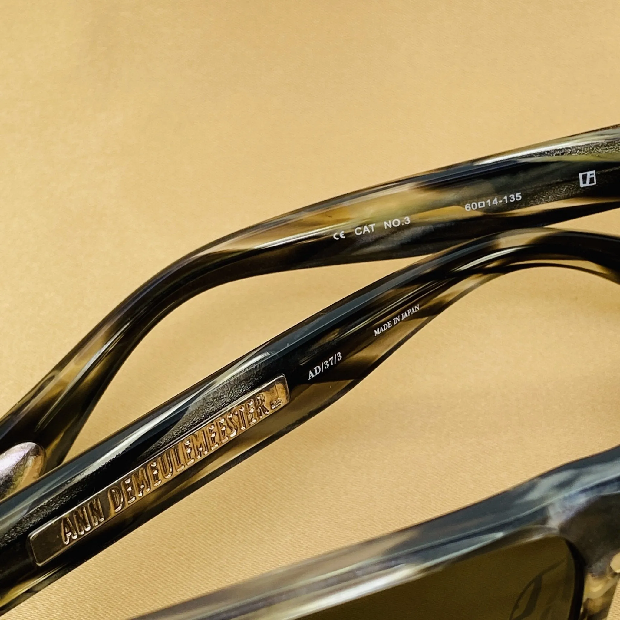 Ann Demeulemeester Sunglasses Angular Brown and Green
