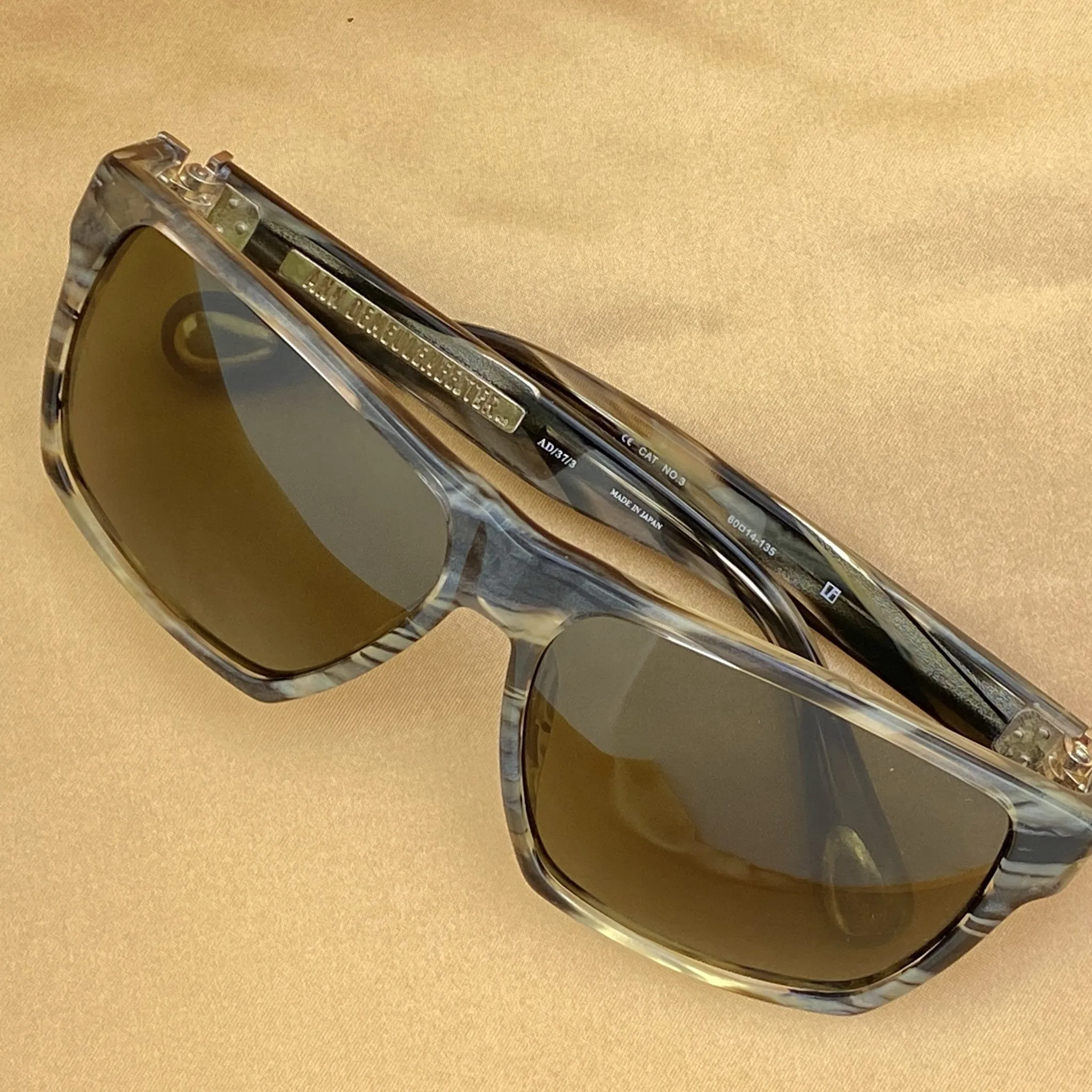 Ann Demeulemeester Sunglasses Angular Brown and Green