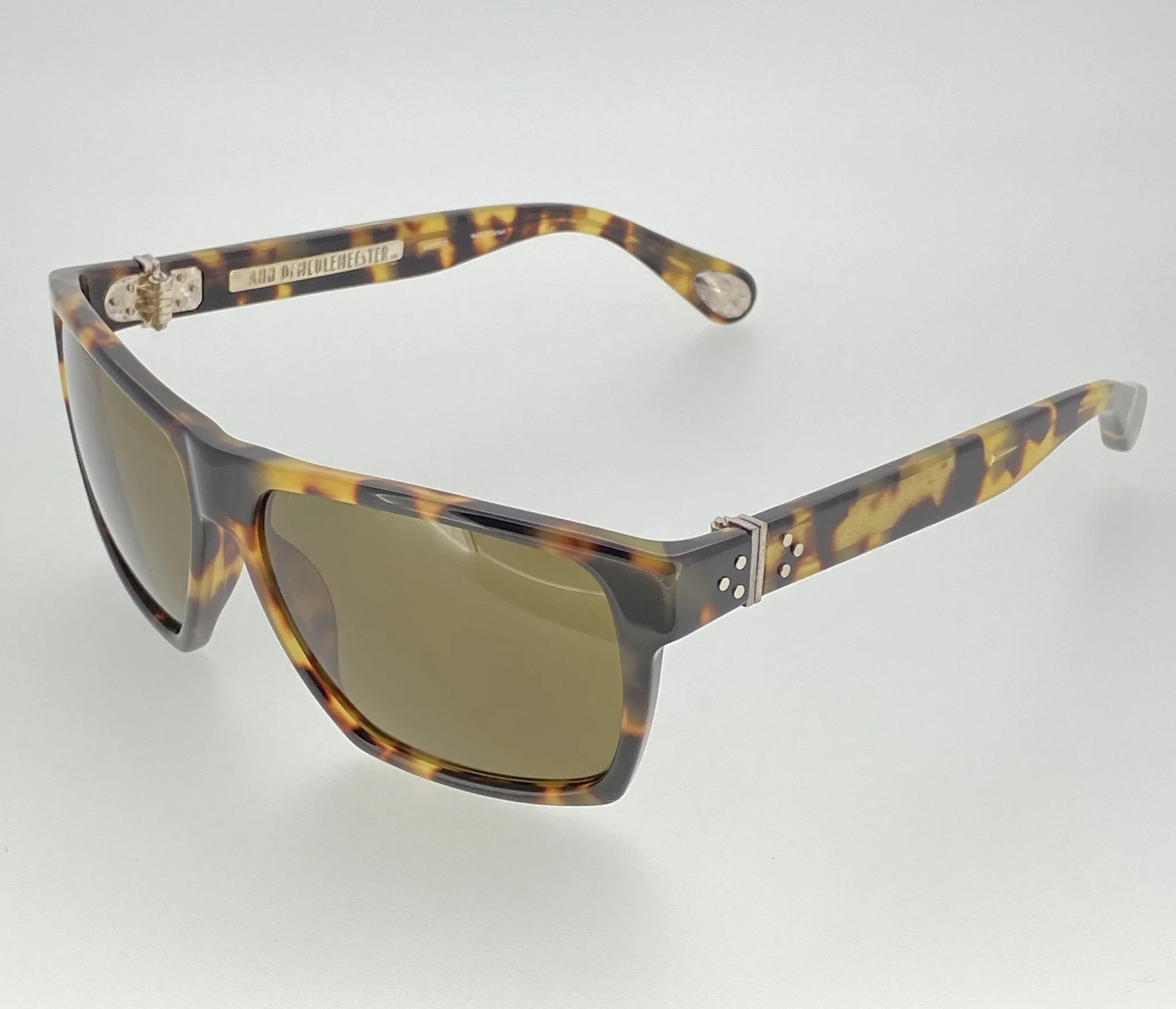 Ann Demeulemeester Sunglasses Angular Tortoise Shell and Brown