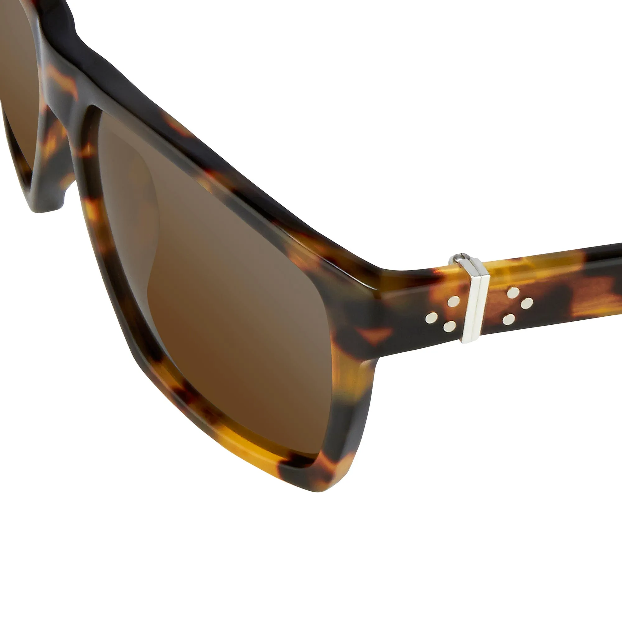 Ann Demeulemeester Sunglasses Angular Tortoise Shell and Brown