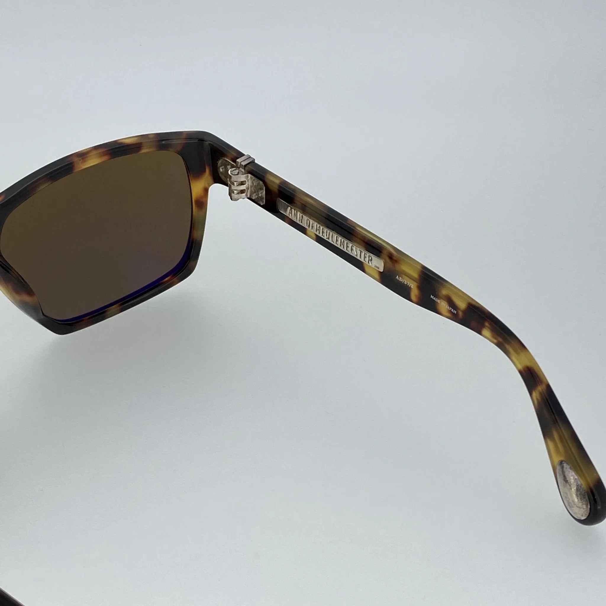 Ann Demeulemeester Sunglasses Angular Tortoise Shell and Brown