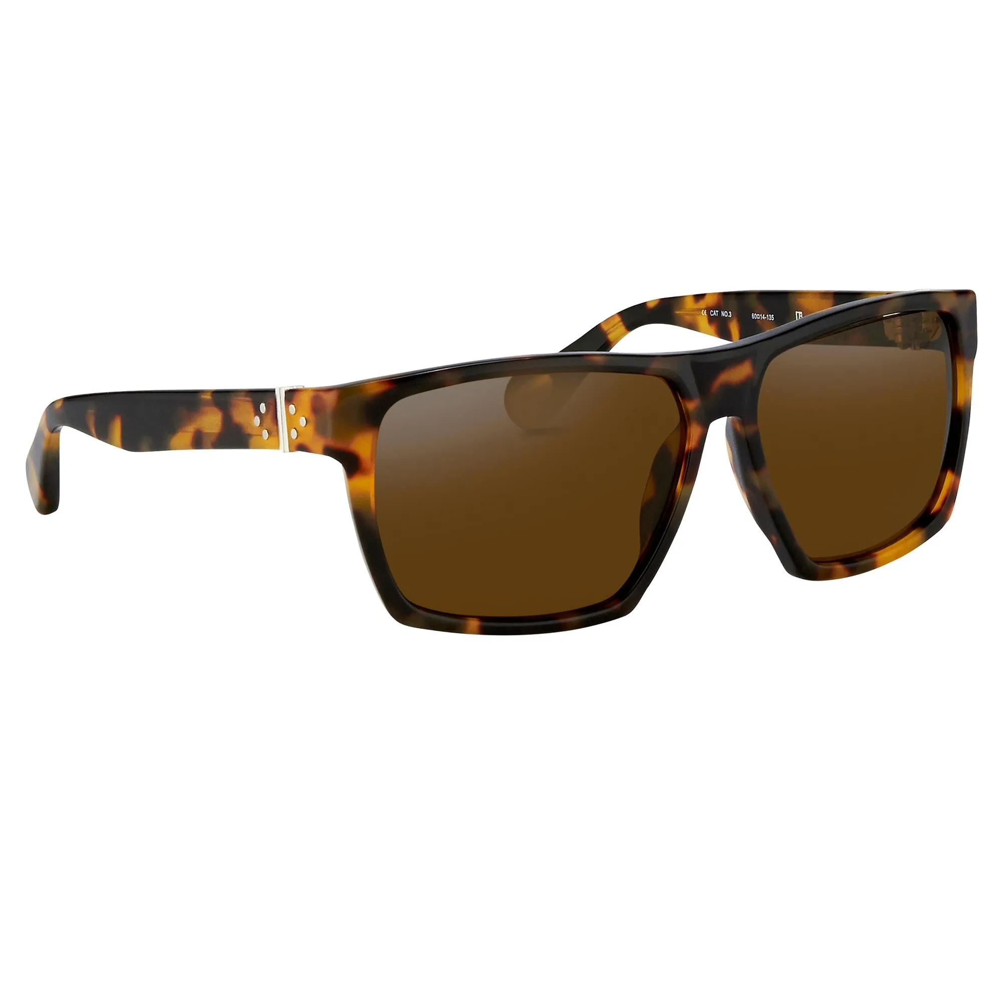 Ann Demeulemeester Sunglasses Angular Tortoise Shell and Brown