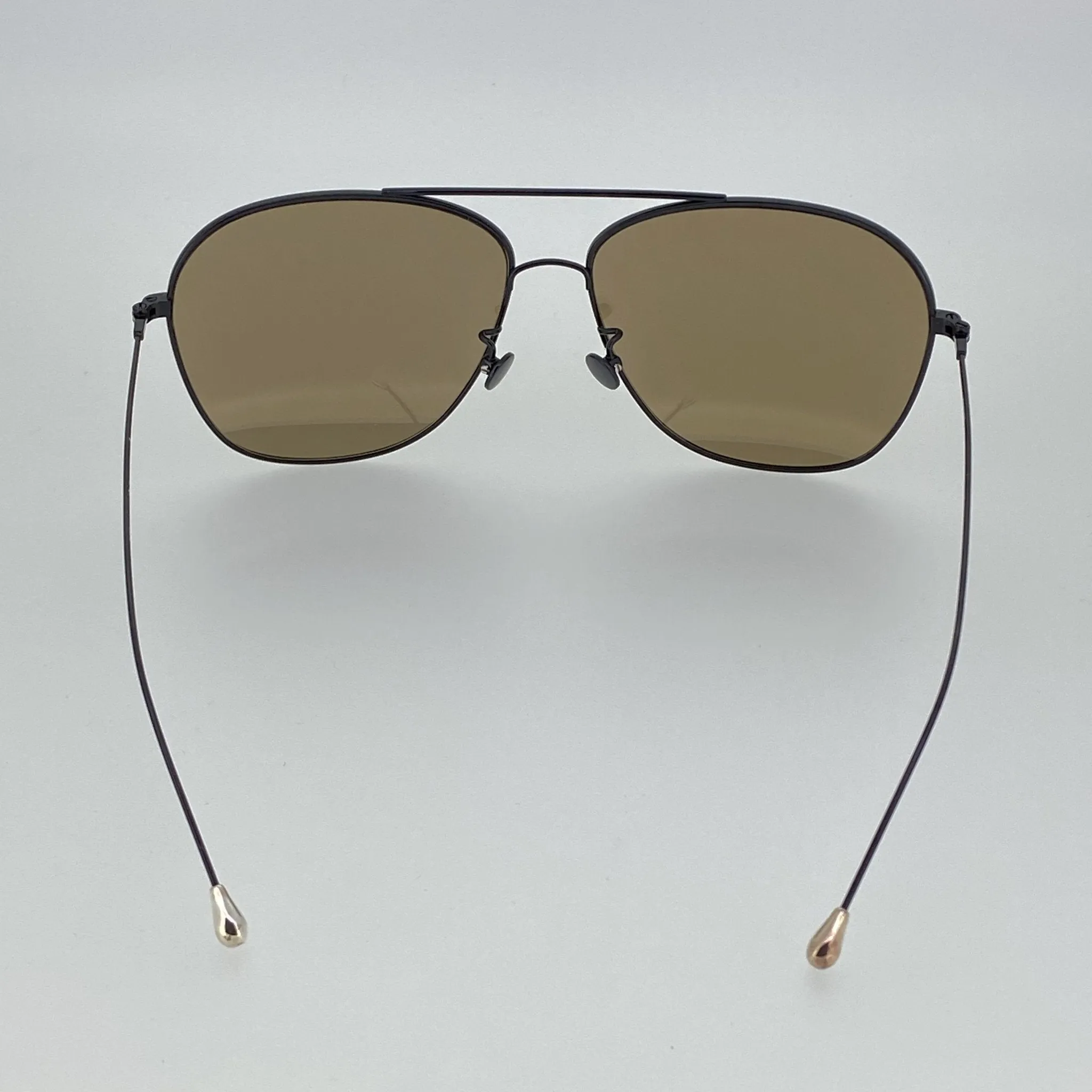 Ann Demeulemeester Sunglasses Black with Silver Tips and Bronze