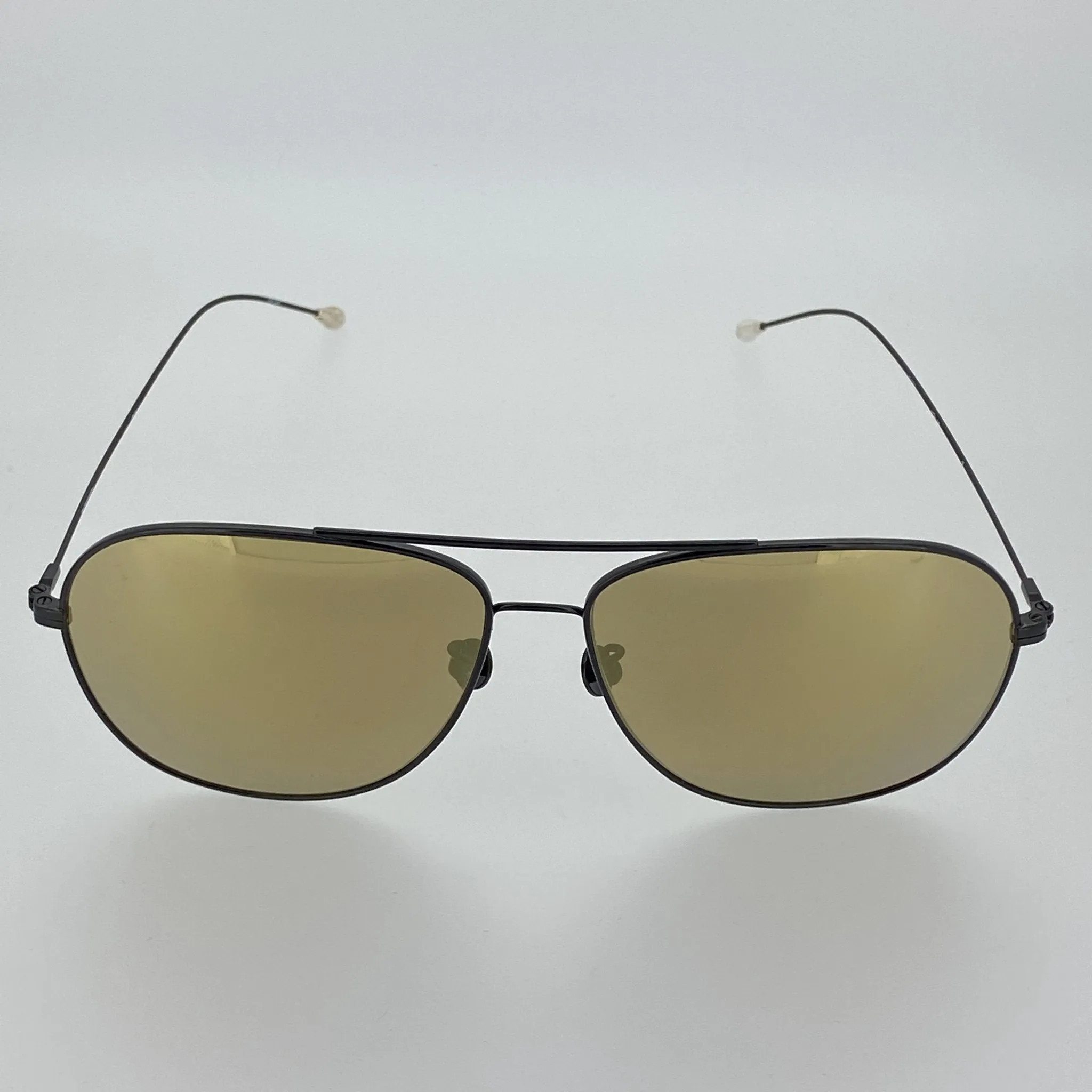 Ann Demeulemeester Sunglasses Black with Silver Tips and Bronze