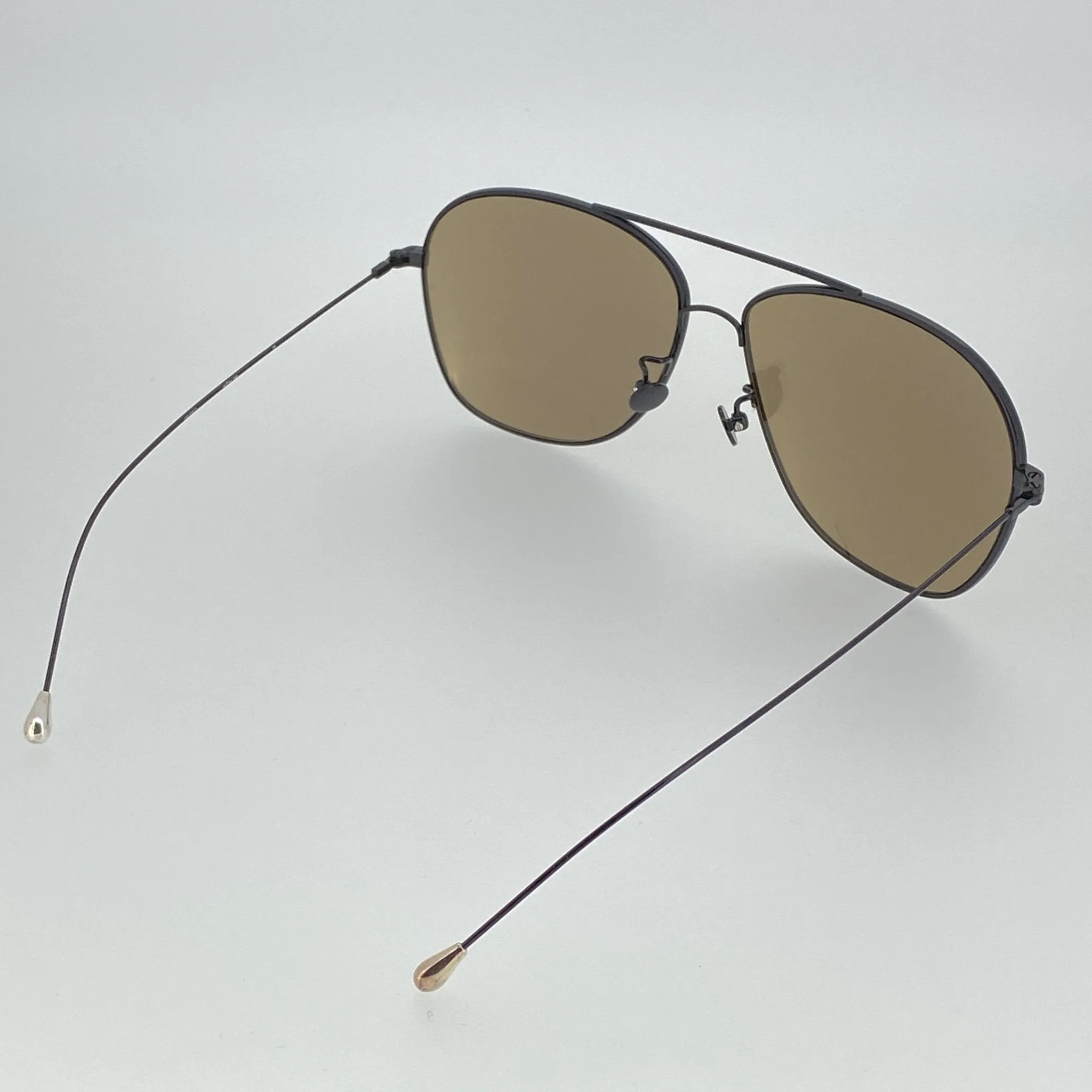 Ann Demeulemeester Sunglasses Black with Silver Tips and Bronze