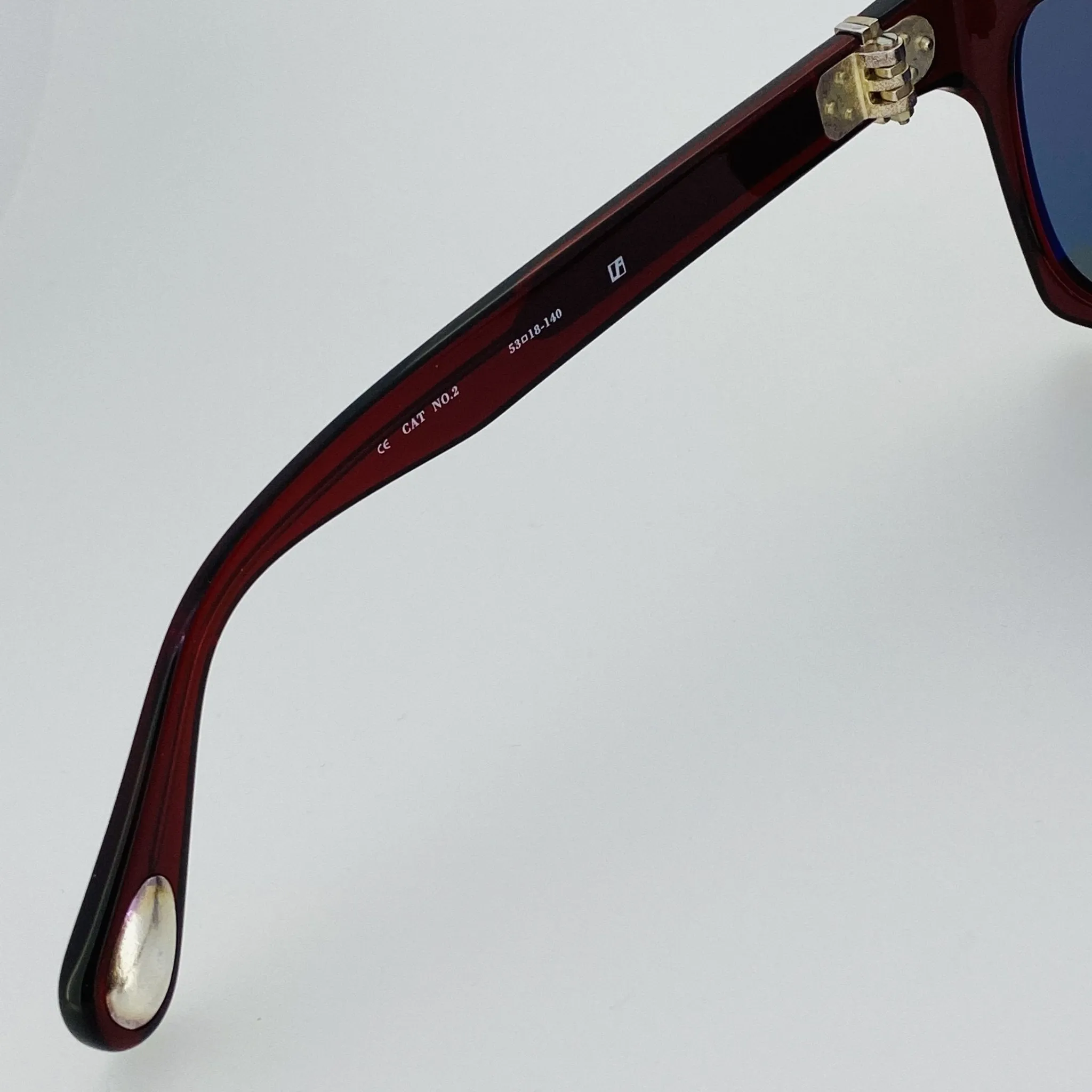 Ann Demeulemeester Sunglasses D-Frame Bordeaux Red and Blue