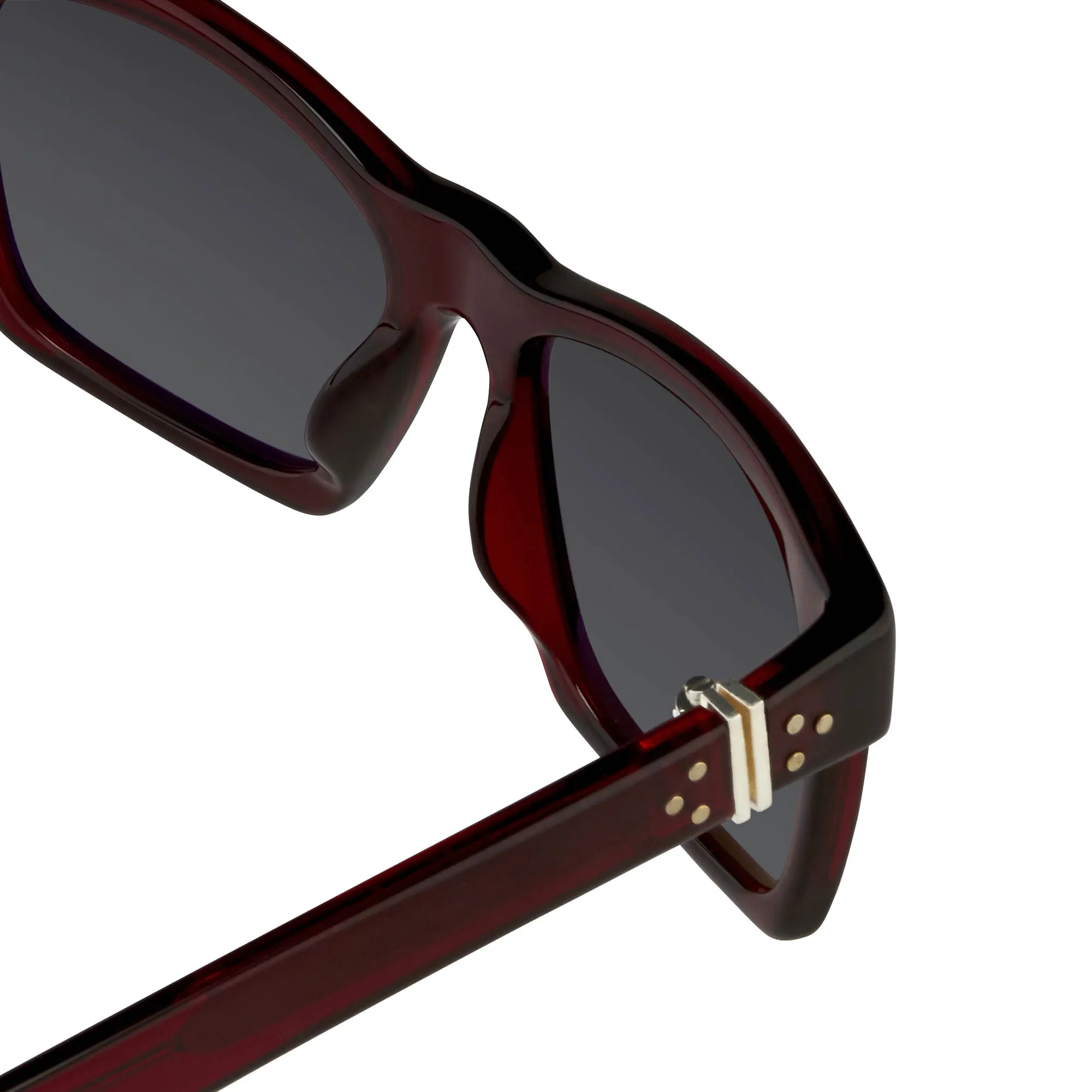 Ann Demeulemeester Sunglasses D-Frame Bordeaux Red and Blue