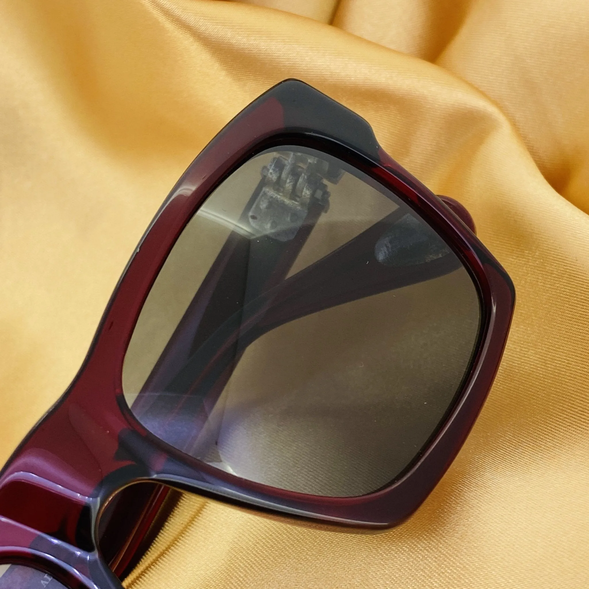 Ann Demeulemeester Sunglasses D-Frame Bordeaux Red and Blue
