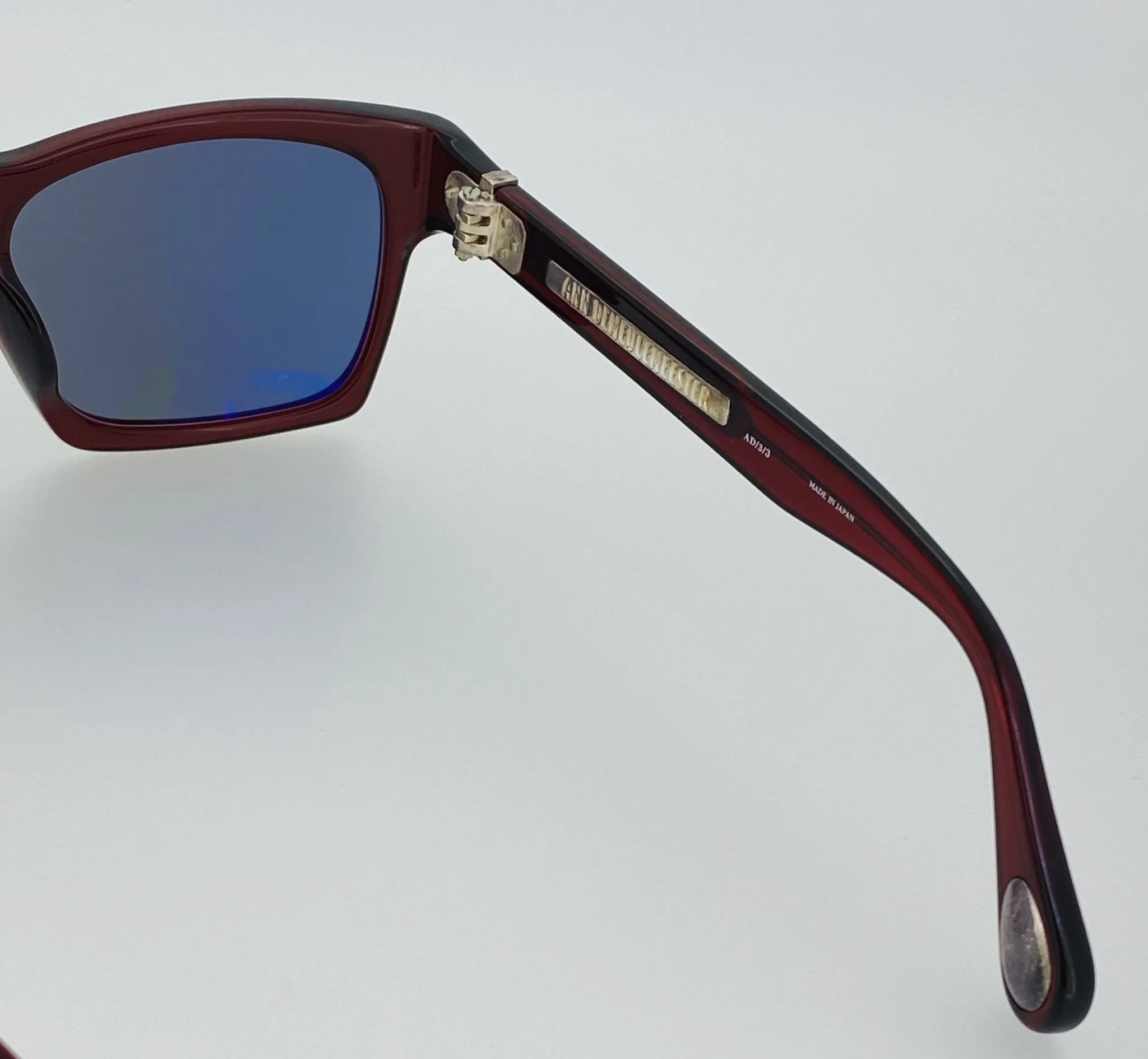Ann Demeulemeester Sunglasses D-Frame Bordeaux Red and Blue