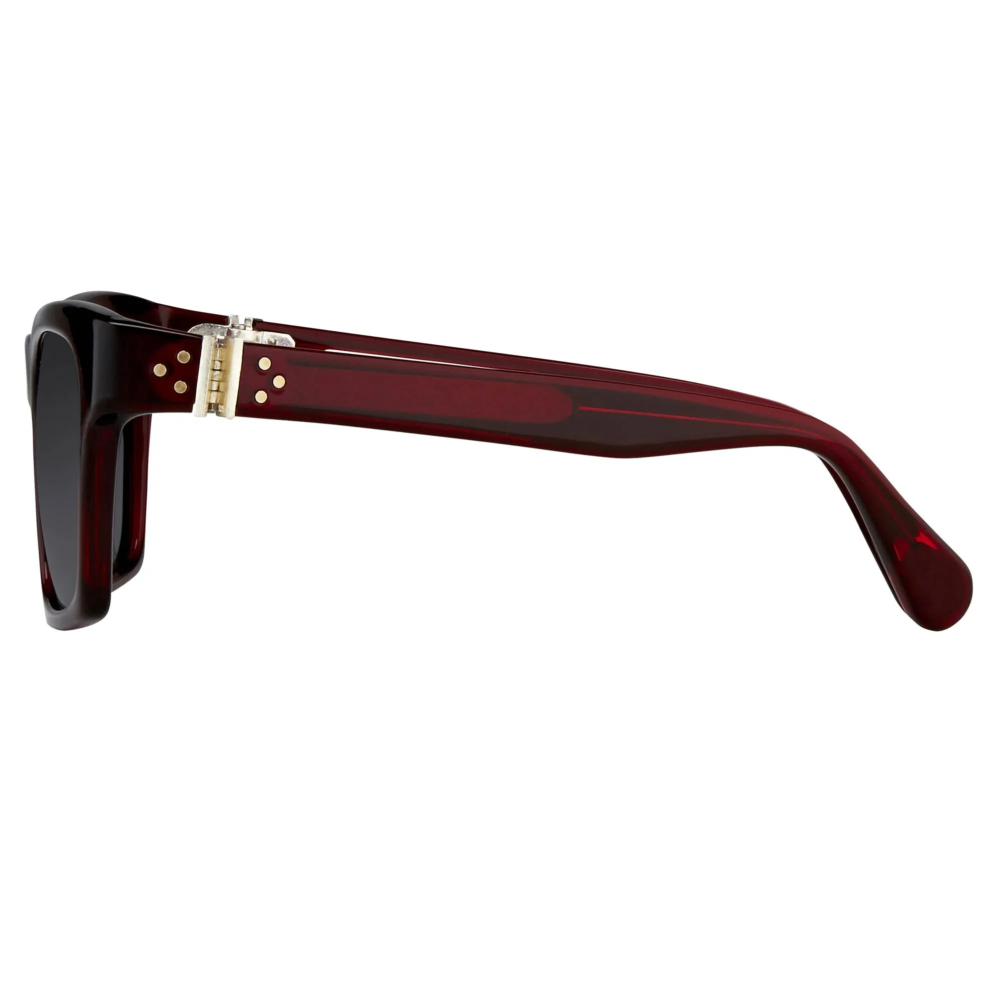 Ann Demeulemeester Sunglasses D-Frame Bordeaux Red and Blue