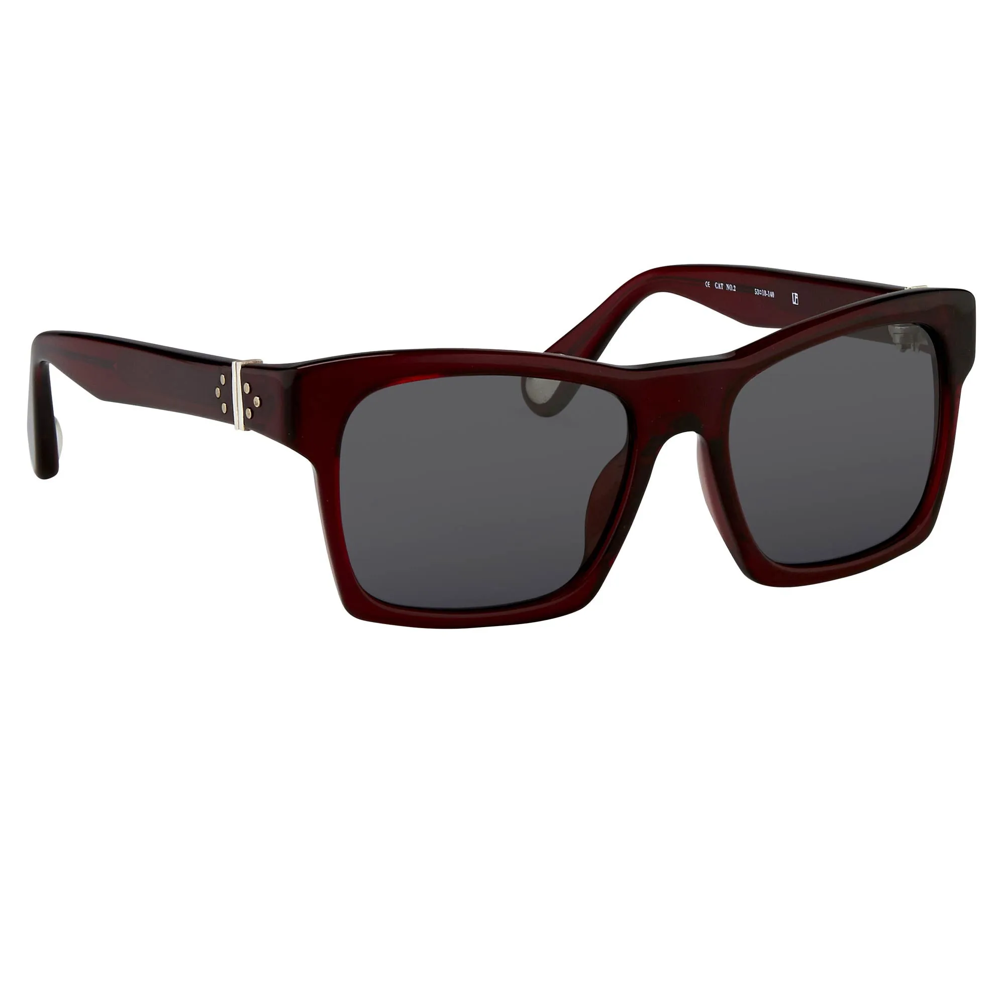 Ann Demeulemeester Sunglasses D-Frame Bordeaux Red and Blue