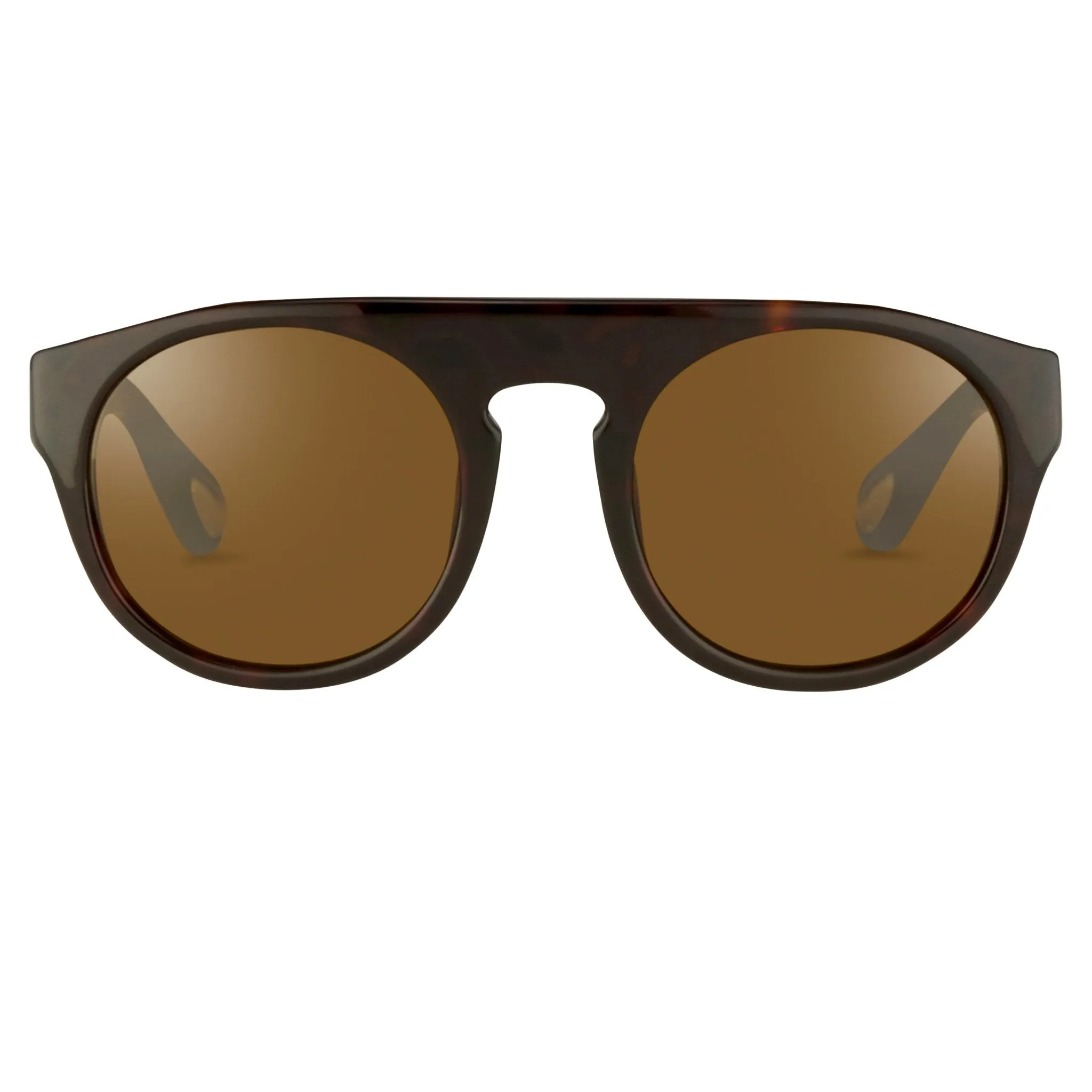 Ann Demeulemeester Sunglasses Flat Top Amber Tortoise Shell and Brown AD10C4SUN