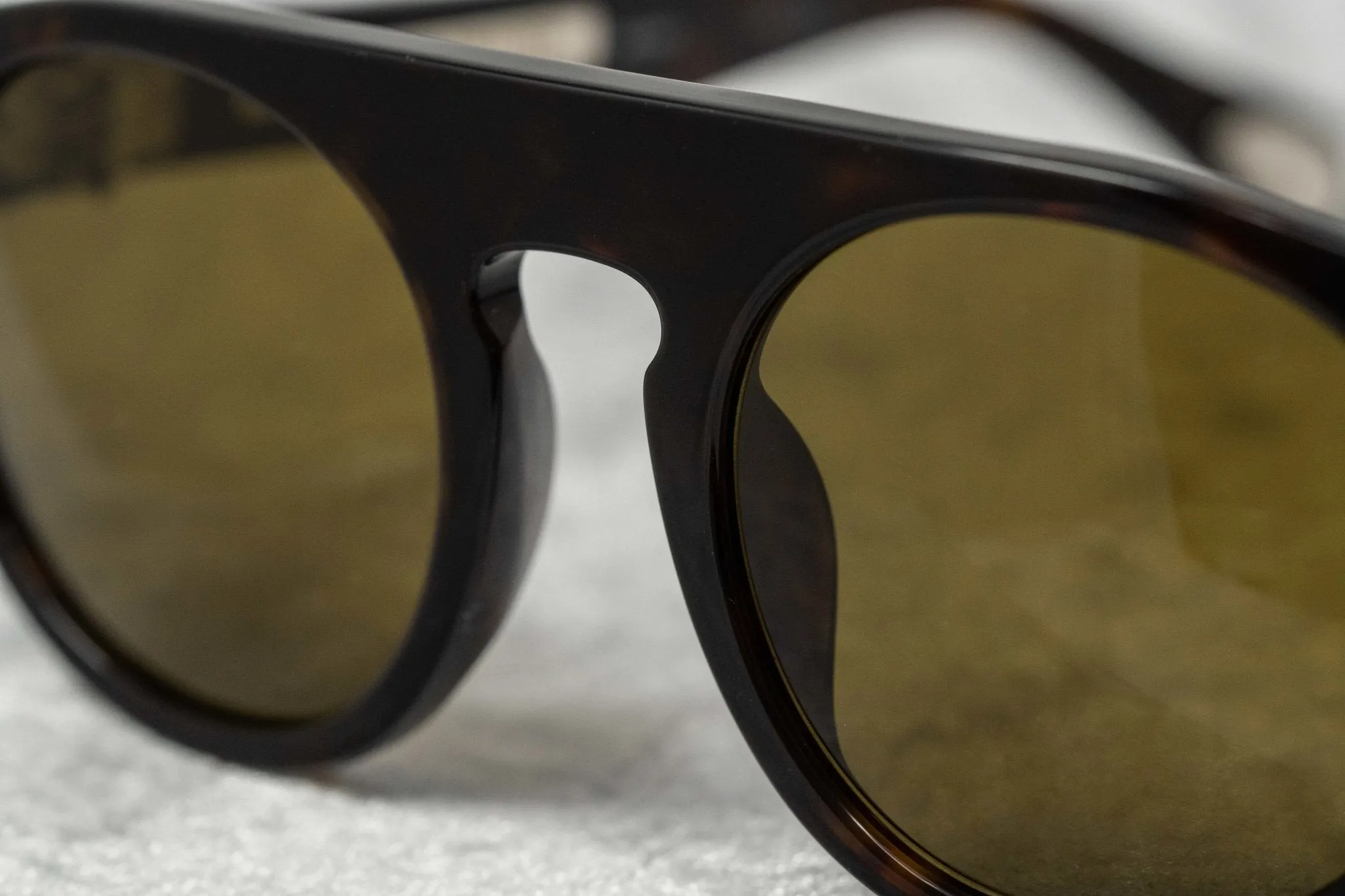 Ann Demeulemeester Sunglasses Flat Top Amber Tortoise Shell and Brown AD10C4SUN