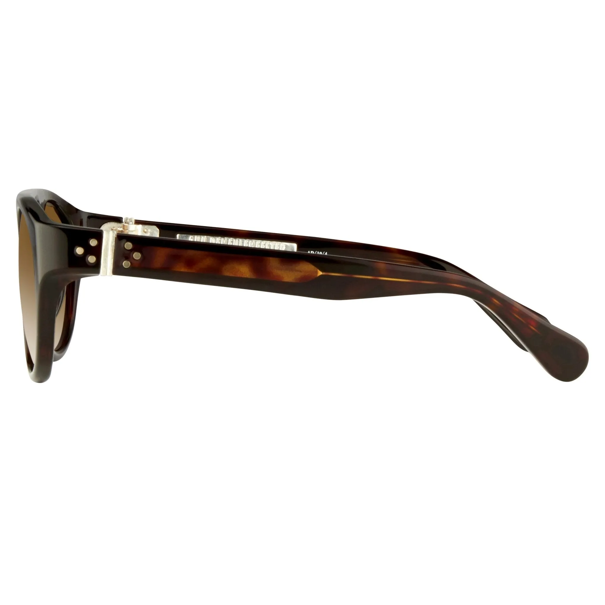 Ann Demeulemeester Sunglasses Flat Top Amber Tortoise Shell and Brown AD10C4SUN