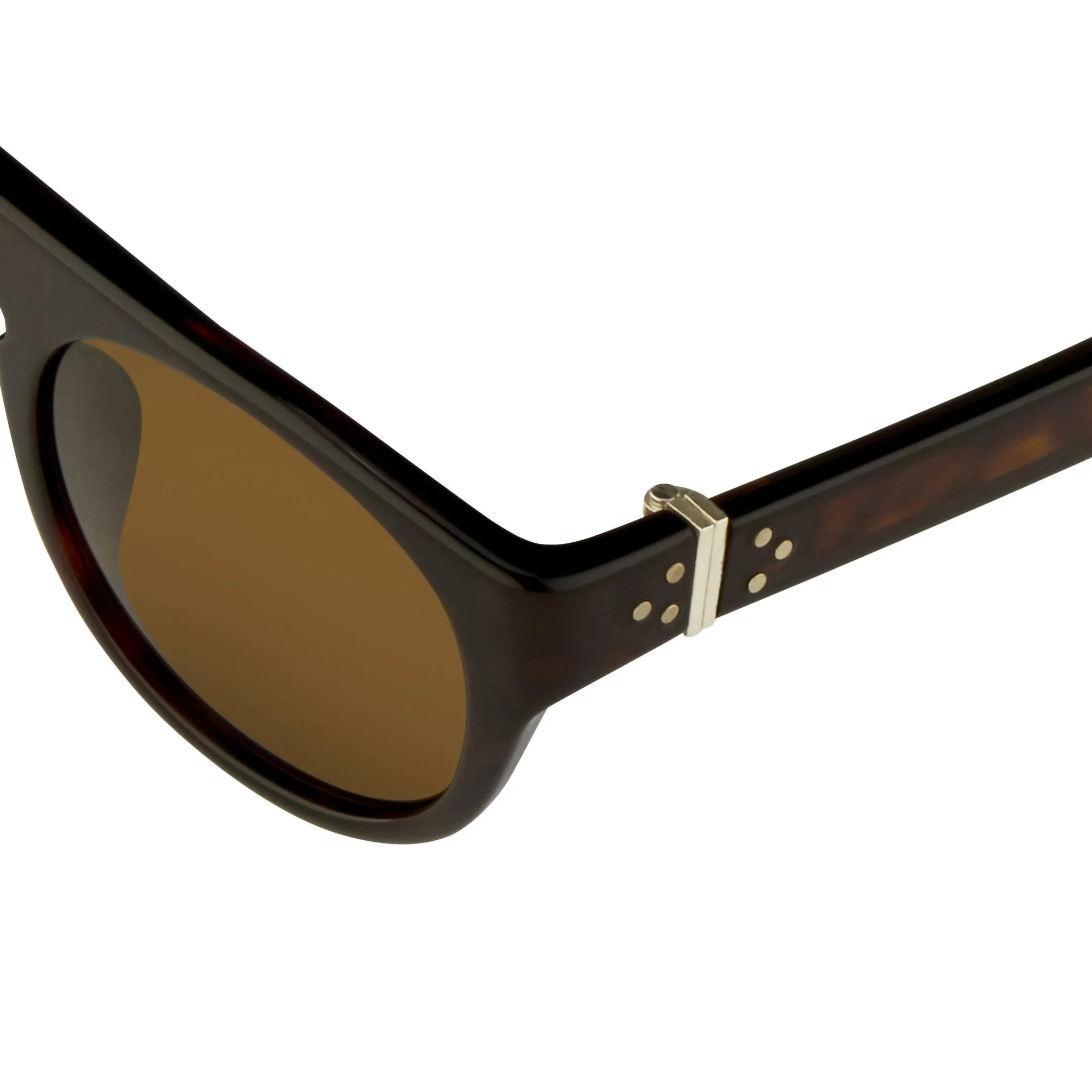 Ann Demeulemeester Sunglasses Flat Top Amber Tortoise Shell and Brown AD10C4SUN