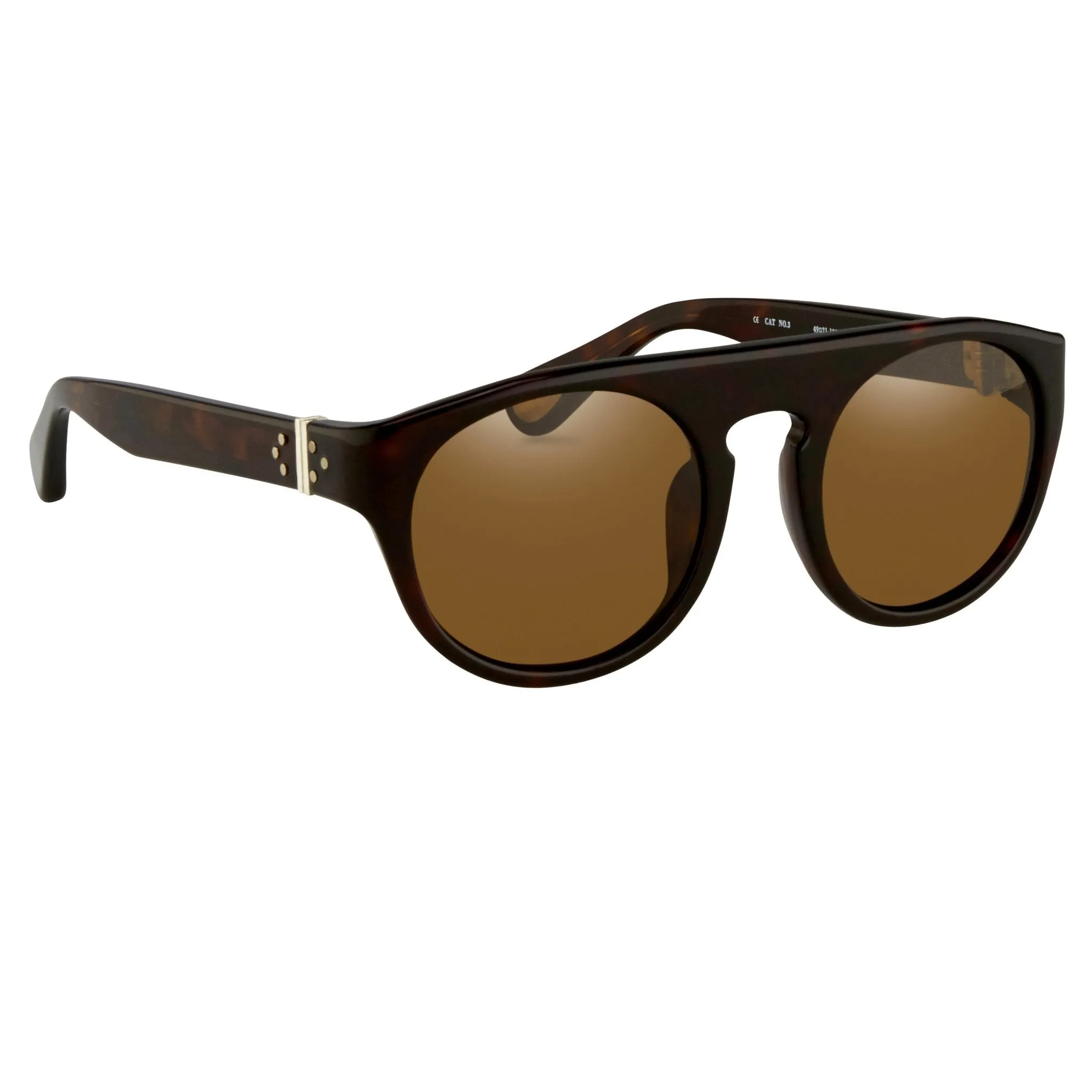 Ann Demeulemeester Sunglasses Flat Top Amber Tortoise Shell and Brown AD10C4SUN