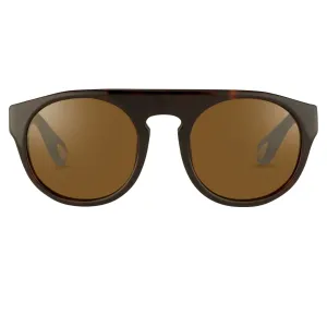 Ann Demeulemeester Sunglasses Flat Top Amber Tortoise Shell and Brown AD10C4SUN