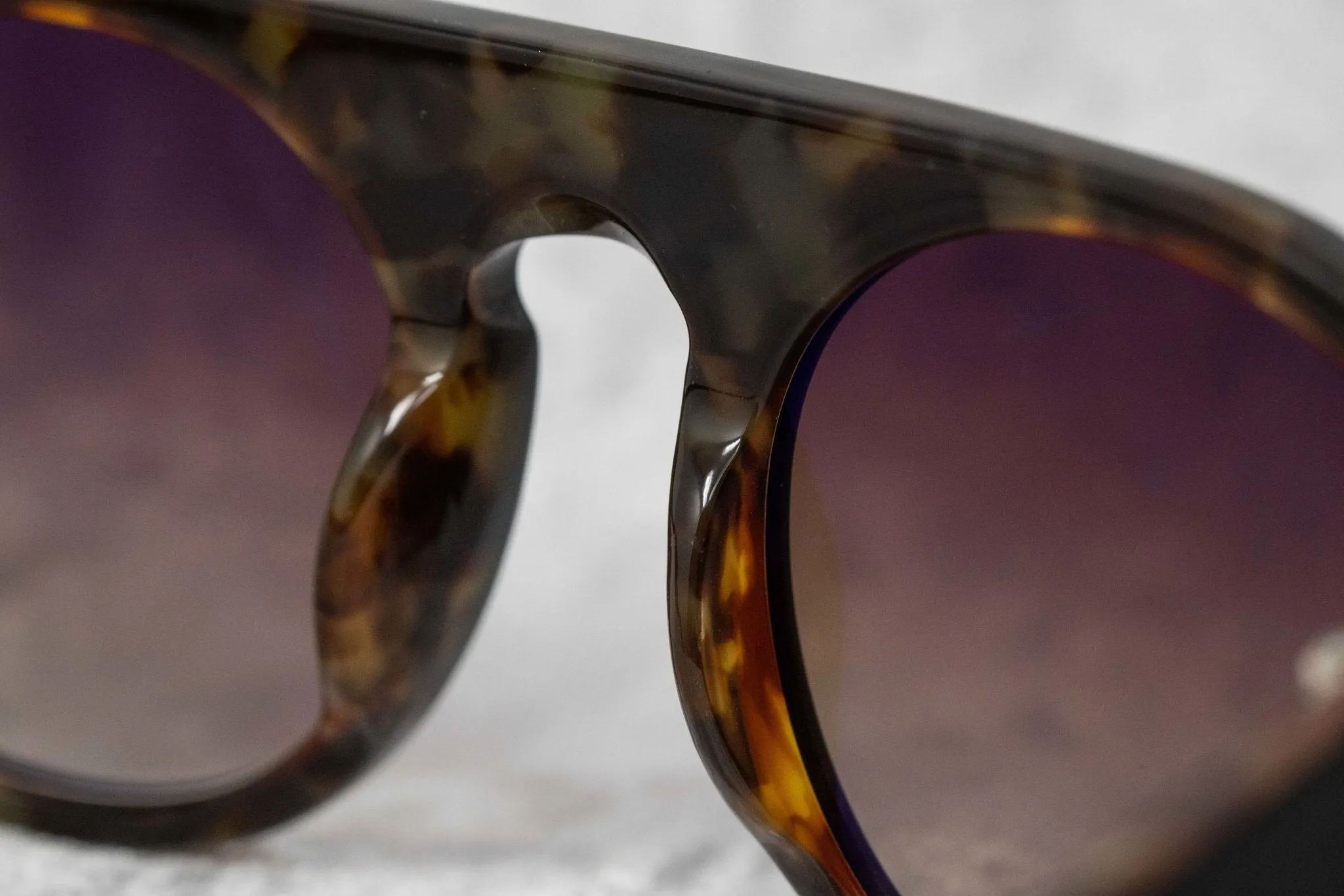 Ann Demeulemeester Sunglasses Flat Top Black and Brown AD10C6SUN