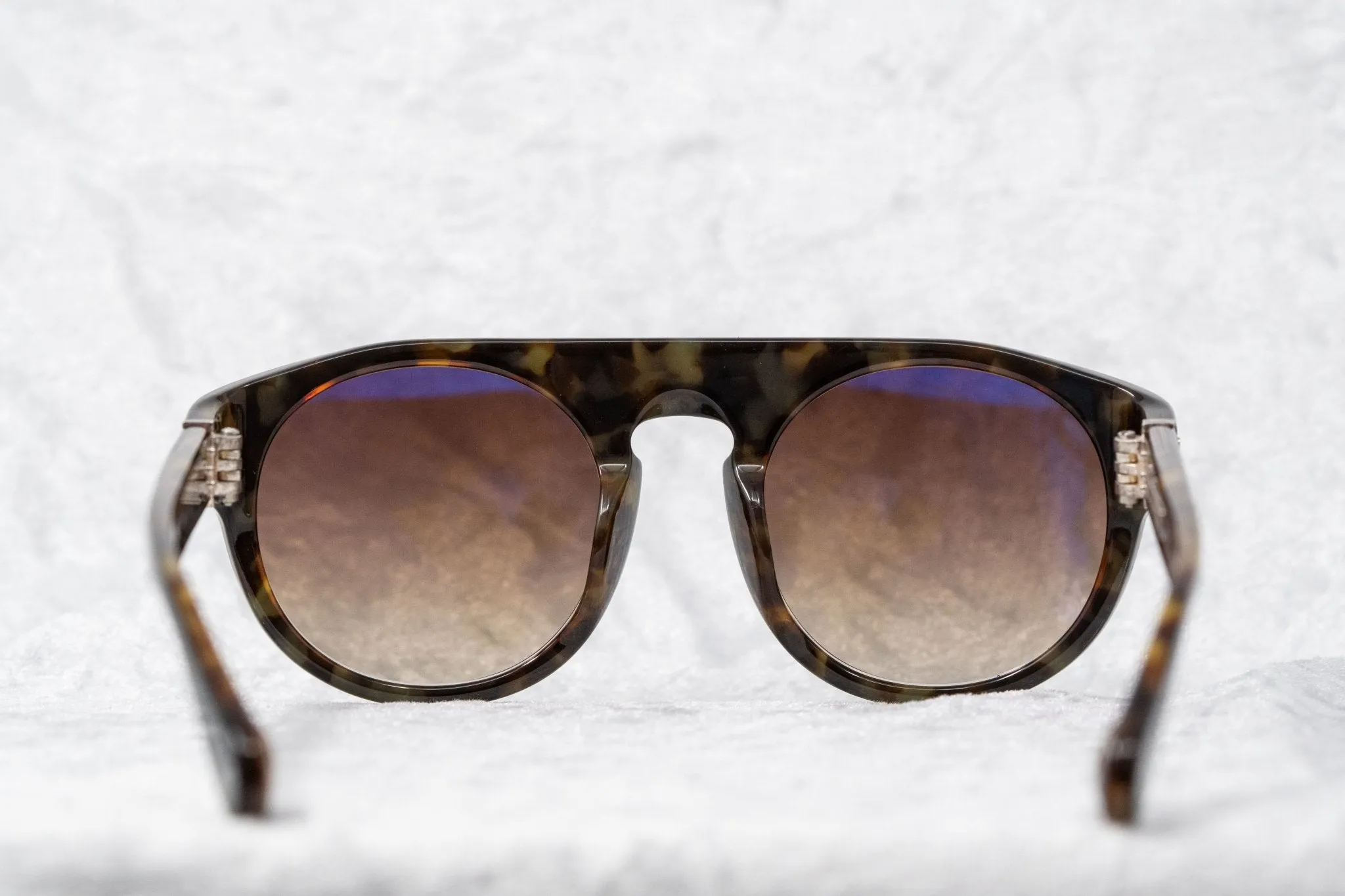 Ann Demeulemeester Sunglasses Flat Top Black and Brown AD10C6SUN