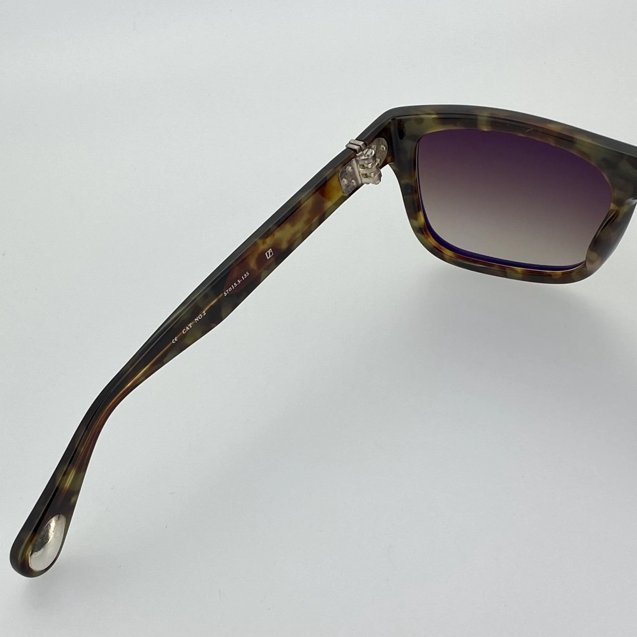 Ann Demeulemeester Sunglasses Flat Top Black and Brown