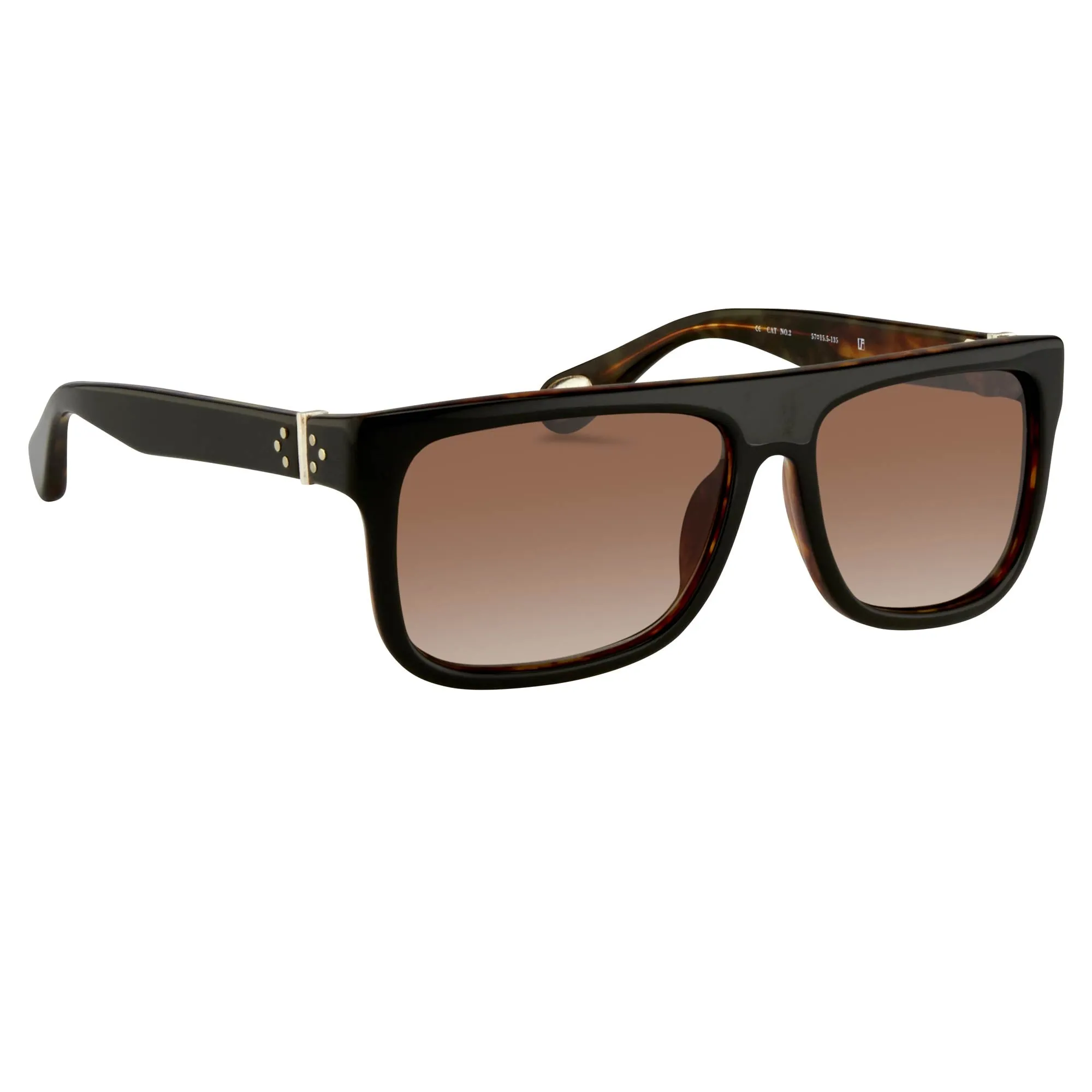 Ann Demeulemeester Sunglasses Flat Top Black and Brown